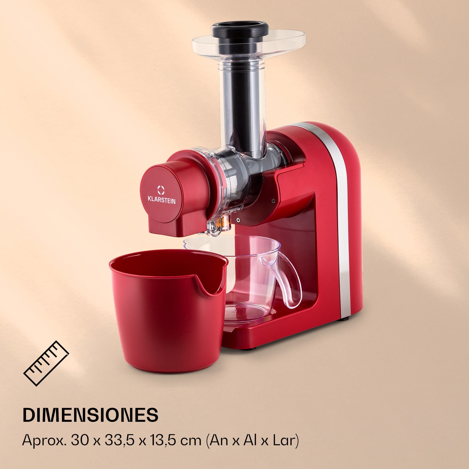 Exprimidor Bella Elegance 200 W 400 ml sin BPA Rojo