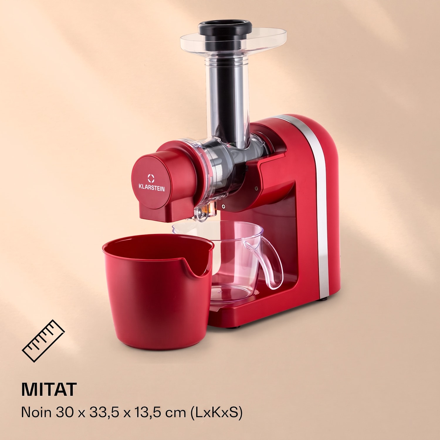 Bella Elegance mehupuristin 200 W 400 ml BPA-vapaa Punainen