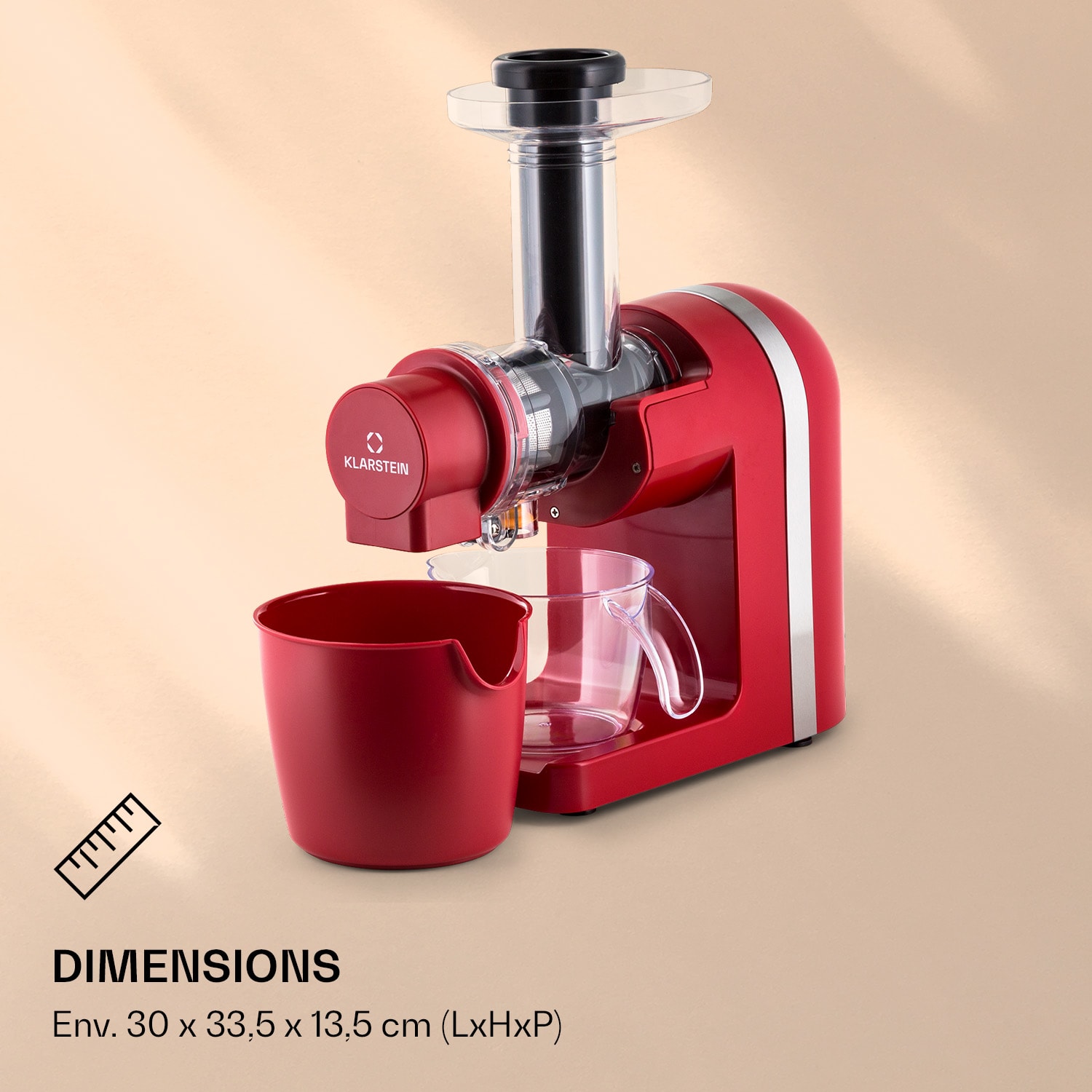 Bella Elegance sapcentrifuge 200 W 400 ml BPA-vrij Rood