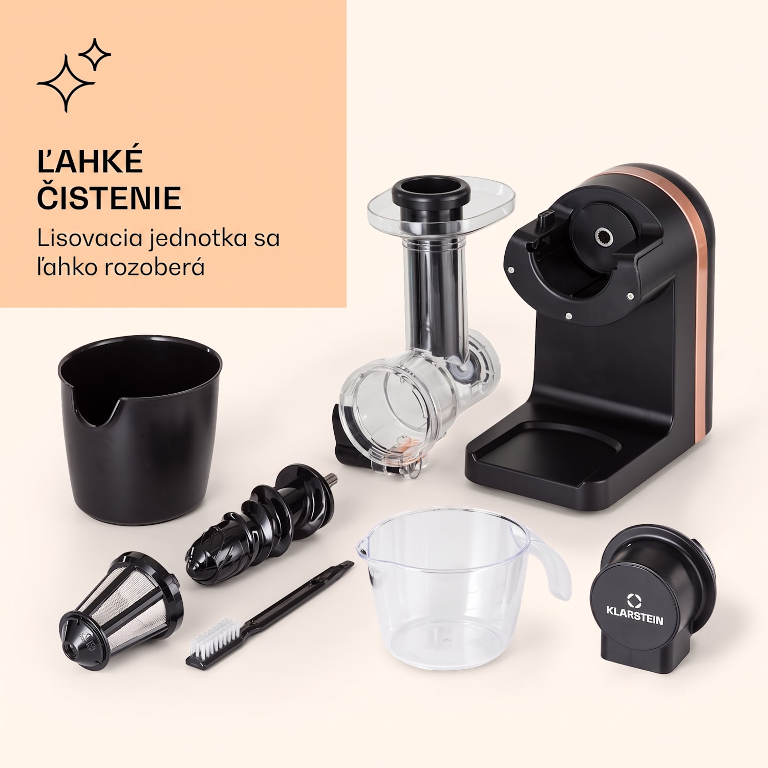 Bella Elegance, odšťavovač, 200 W, 400 ml, bez BPA Čierna