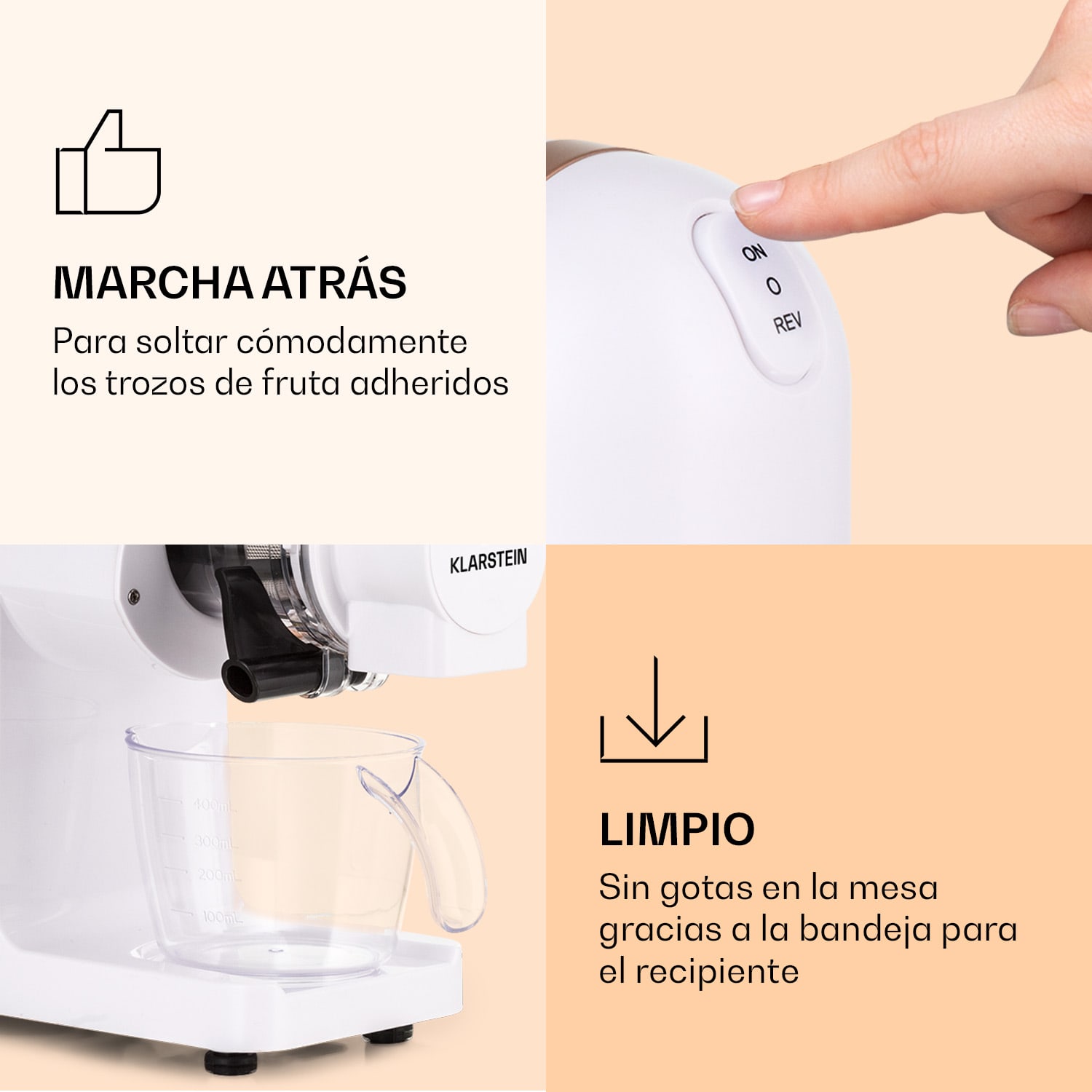 Exprimidor Bella Elegance 200 W 400 ml sin BPA Blanco