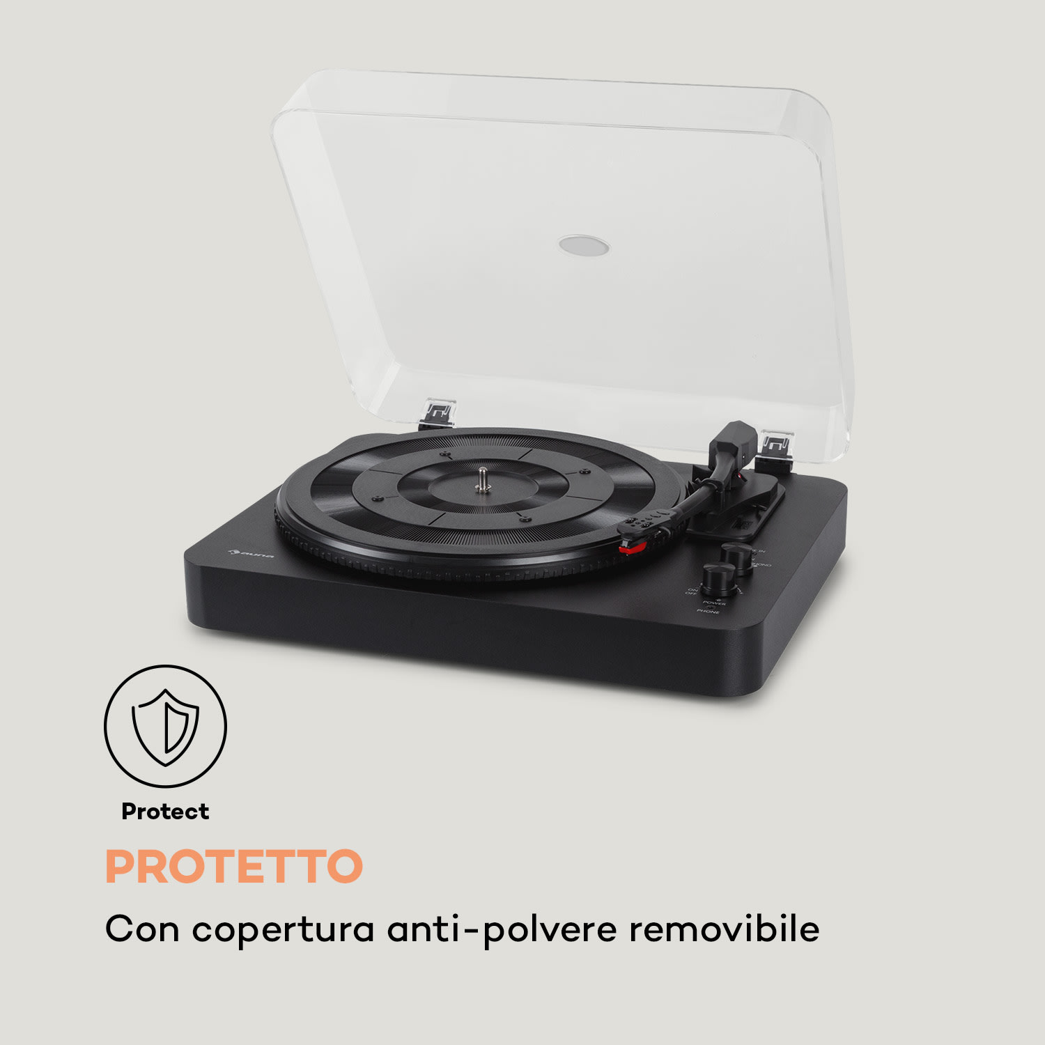 Giradischi TT-Play SE Copertura antipolvere Bluetooth 33/45/78 giri/min Pitch