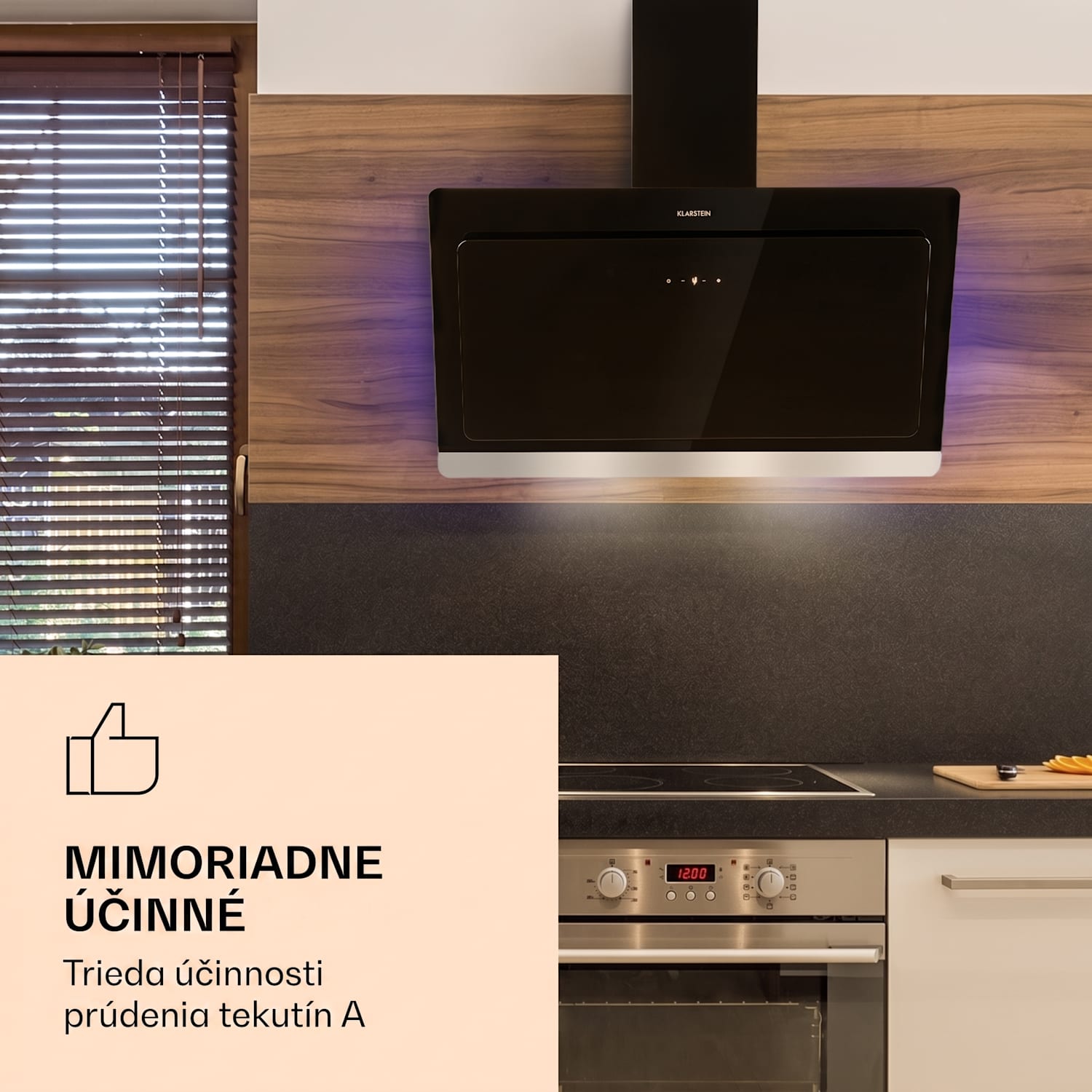 Aurora Eco 90, digestor, 90 cm, nástenný, 550 m³/h, A+, dotykové ovládanie, čierny 90 cm | Nie | Čierna