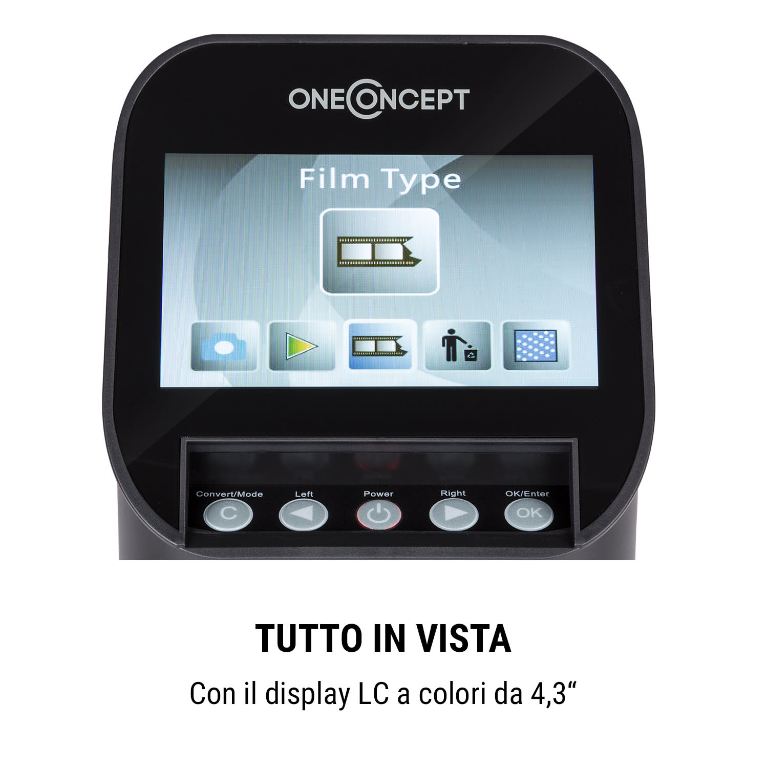 ION Pics 3 - Scanner fotografico per pellicole e diapositive, sensore da 14 MP, display LC da 4,3", memoria da 128 MB 