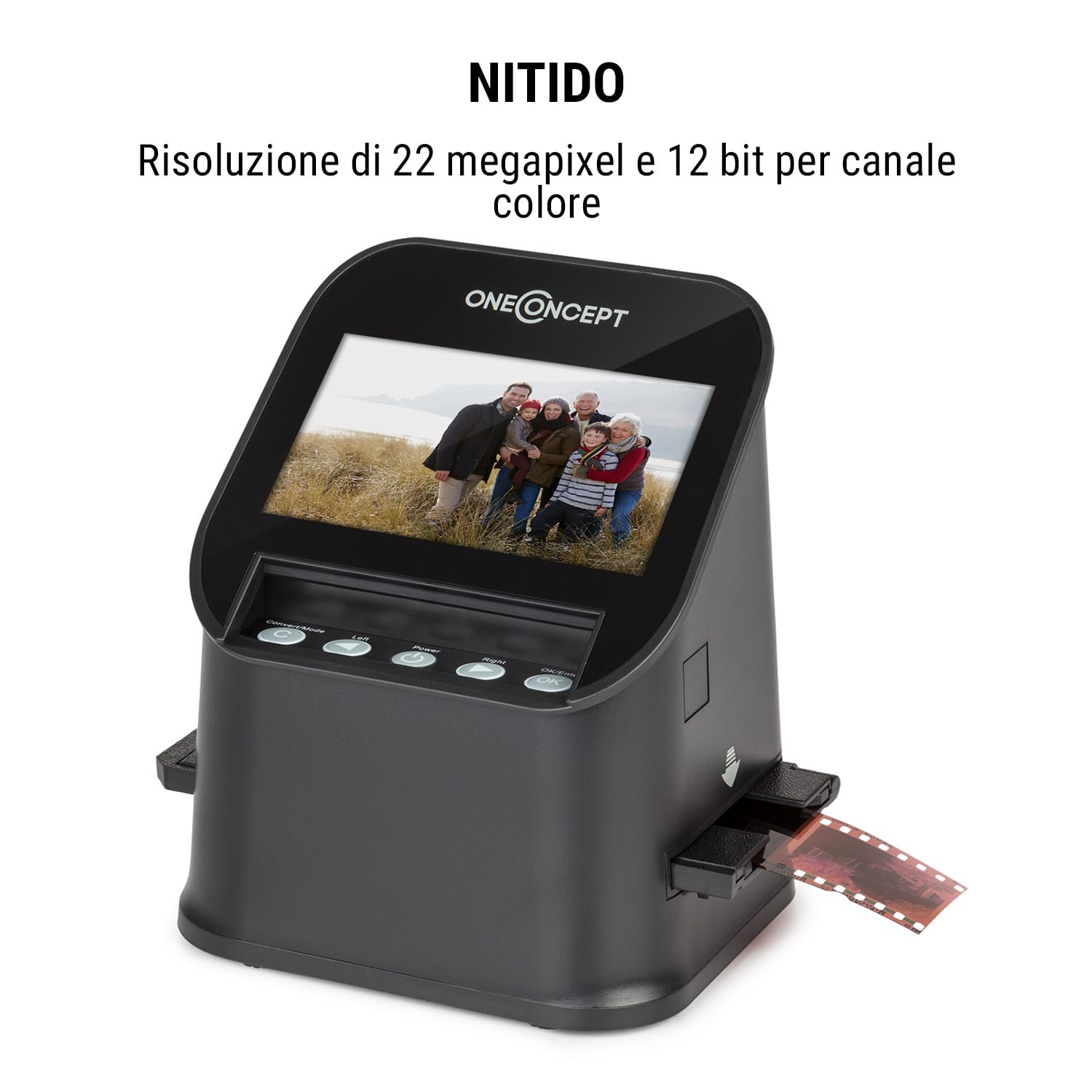 ION Pics 3 - Scanner fotografico per pellicole e diapositive, sensore da 14 MP, display LC da 4,3", memoria da 128 MB Retroilluminazione: 3 LED bianco