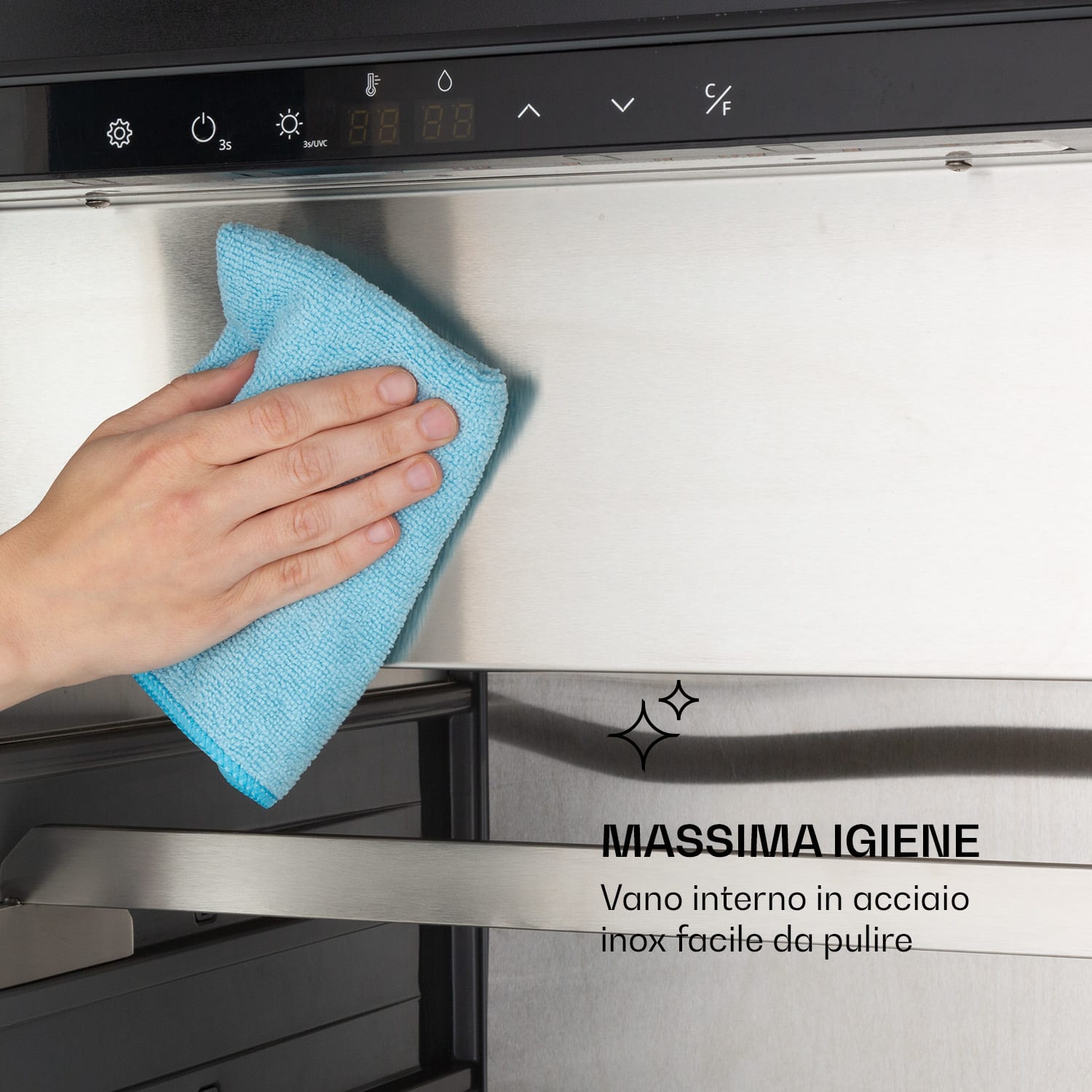 Steakhouse Pro 233 Armadio per la frollatura della carne 1 zona 233 L 1-25°C Touch Panorama Argento metallizzato