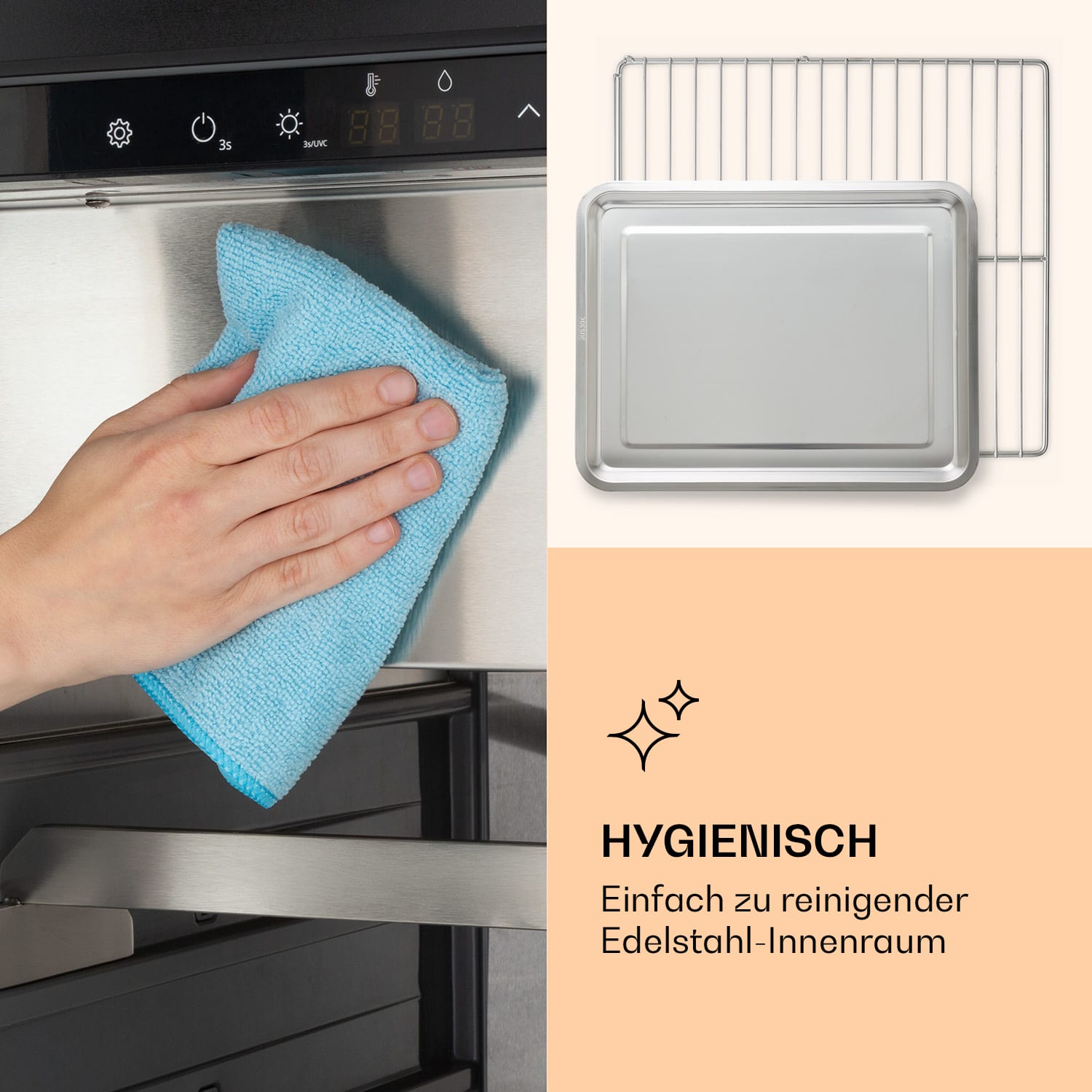 Steakhouse Pro 233 Onyx Fleischreifeschrank 1 Zone 233 L 1-25°C Touch  Panorama Schwarz