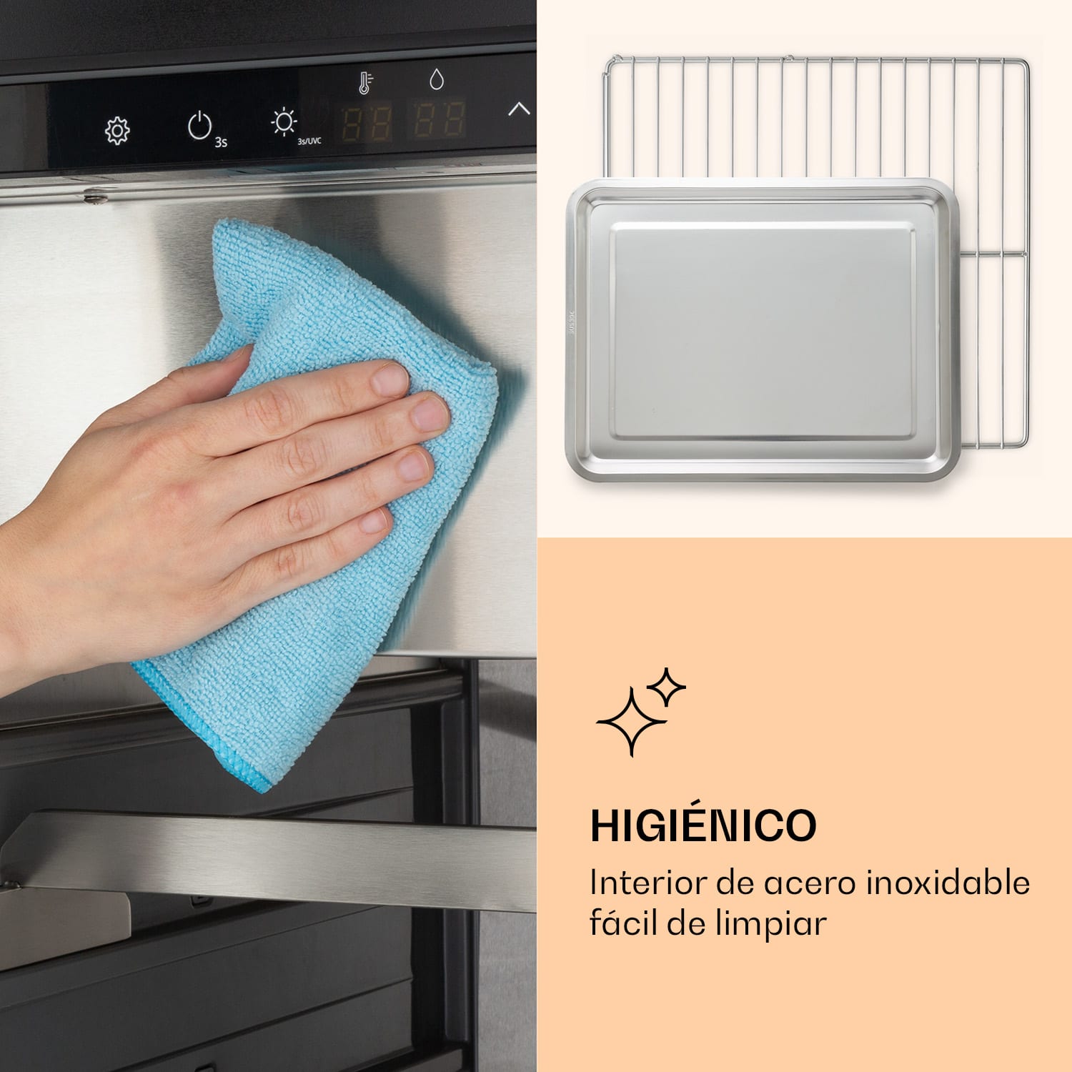 Steakhouse Pro 233 Onyx armario de maduración de carne 1 zona 233 L 1-25 °C táctil panorámico Negro