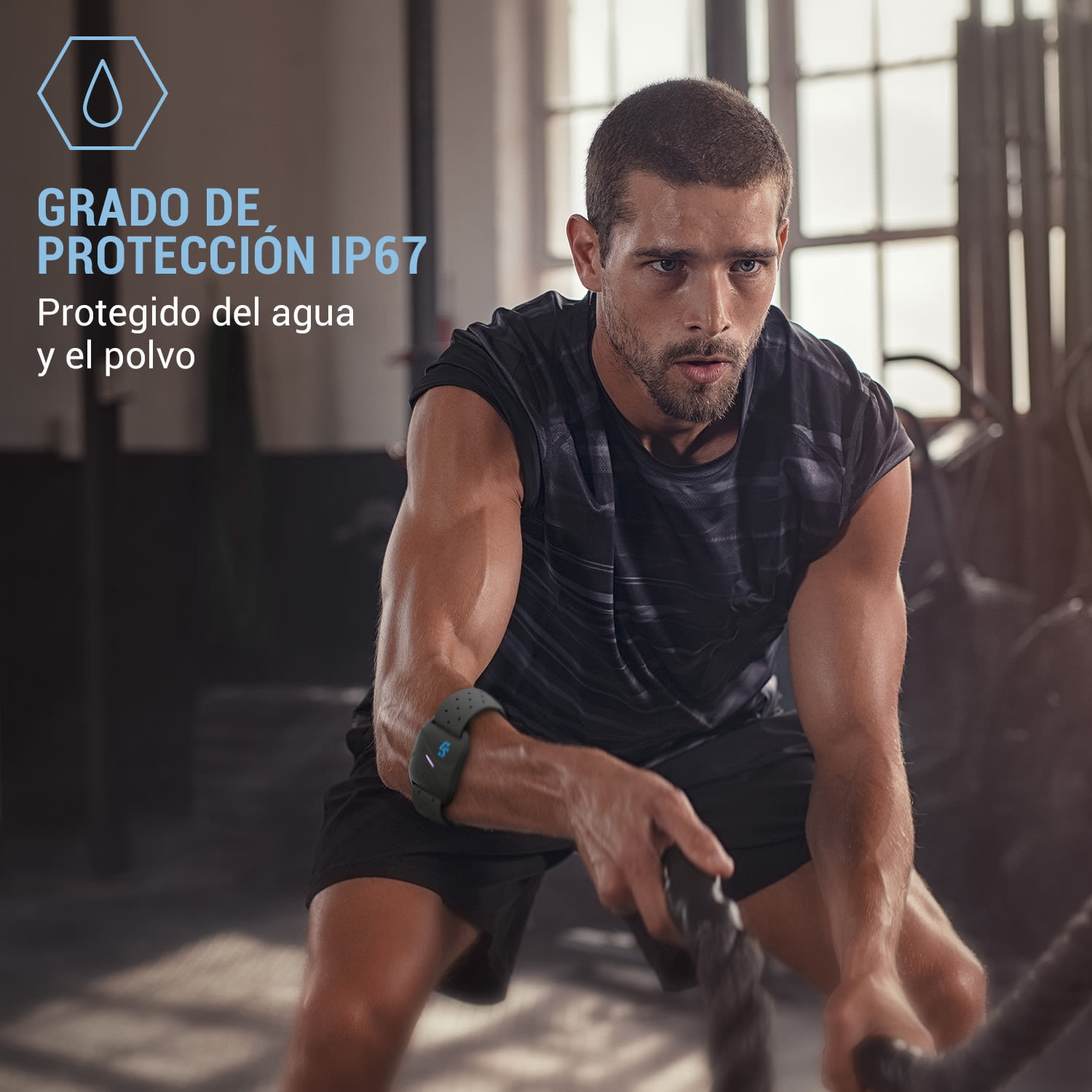Puls2 BT Pulsera de ritmo cardíaco BLE y ANT+ Batería: 16 h 5 zonas de entrenamiento de ritmo cardíaco IP67 