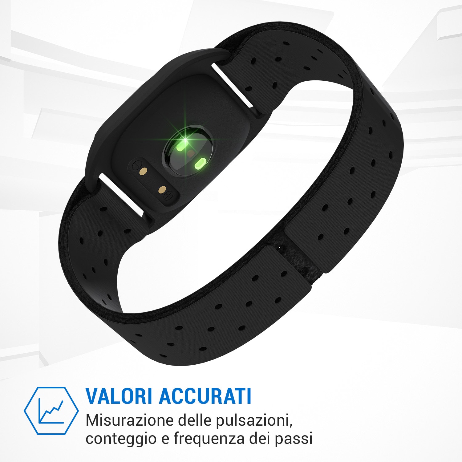 Puls2 BT - Bracciale cardiofrequenzimetro, BLE e ANT+, batteria: 16 h, 5 aree di allenamento per la frequenza cardiaca, IP67 