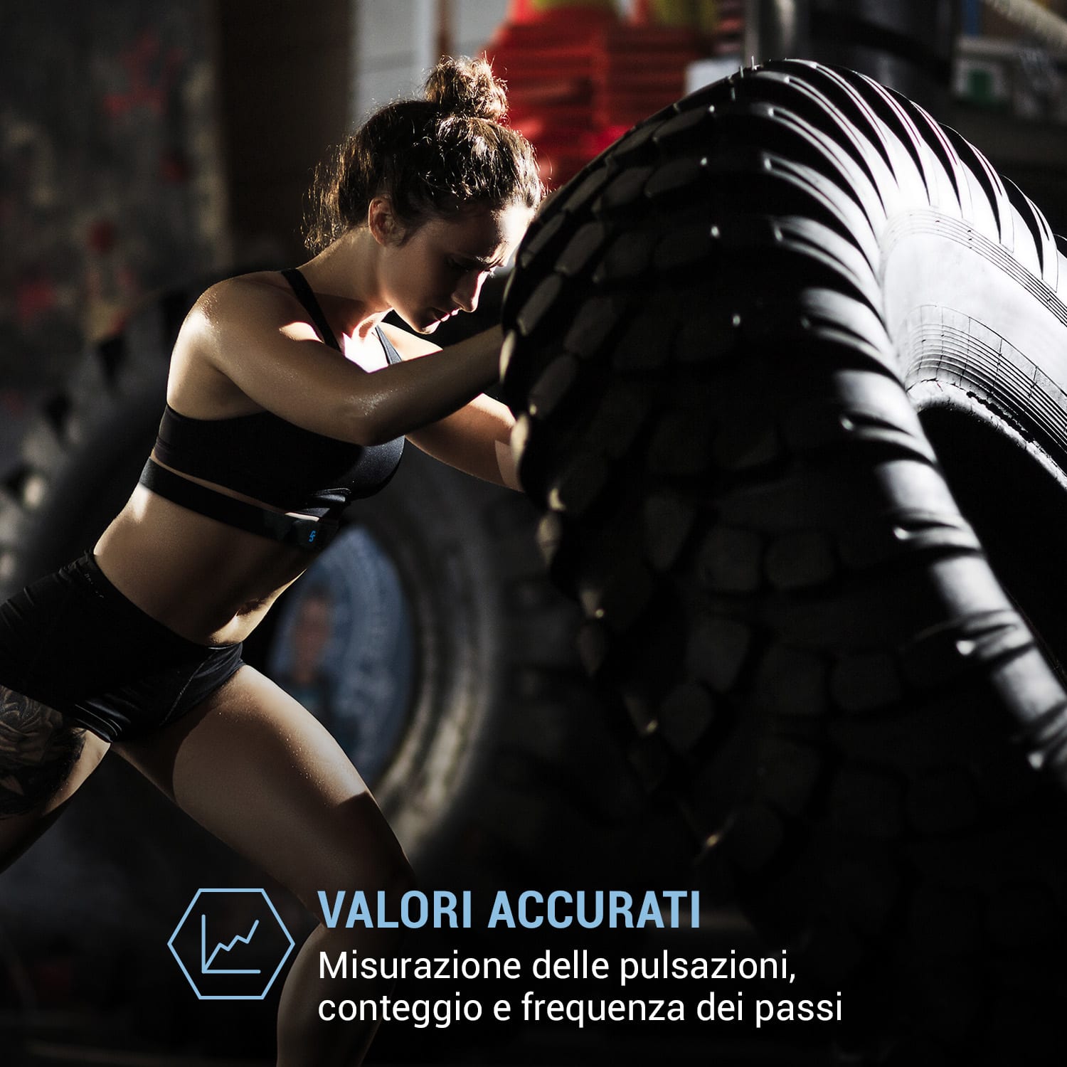 Puls3 BT - Fascia toracica con cardiofrequenzimetro, BLE 4.0/ANT+/5,3 KHz, IP67 