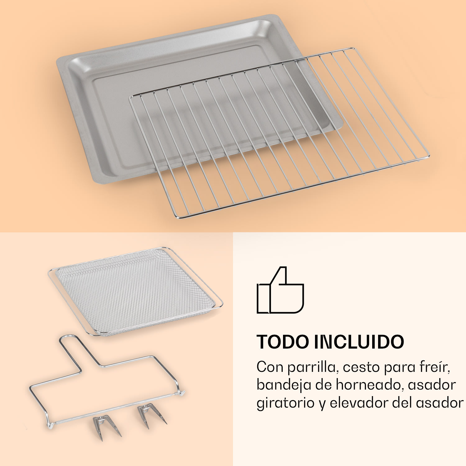 Vigor Air Hot Air Fryer 1800 W 30 litros 18 programas de calor superior e inferior 