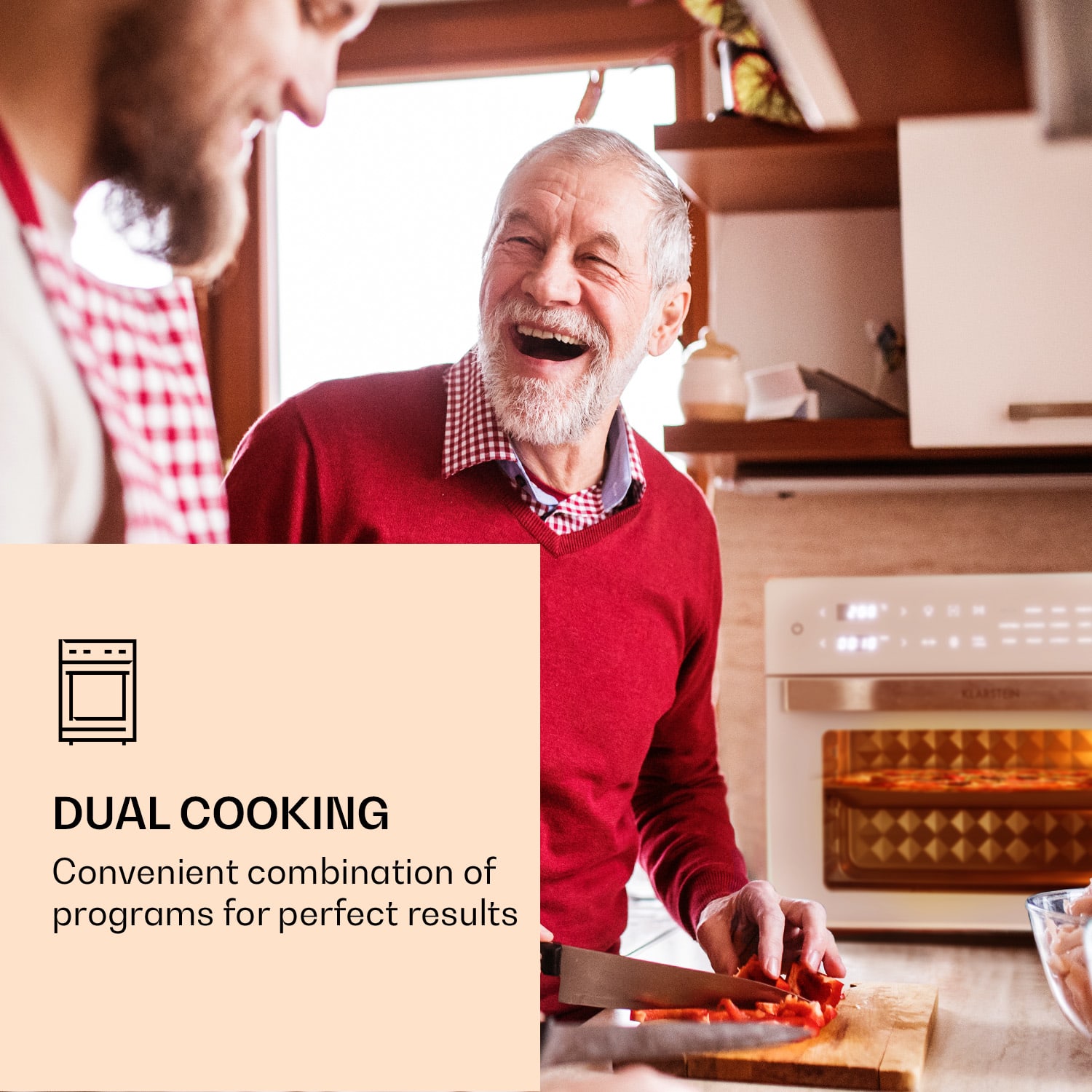 Vigor Air, teplovzdušná fritéza, 1800 W, 30 l, 18 programov, horný a dolný ohrev 