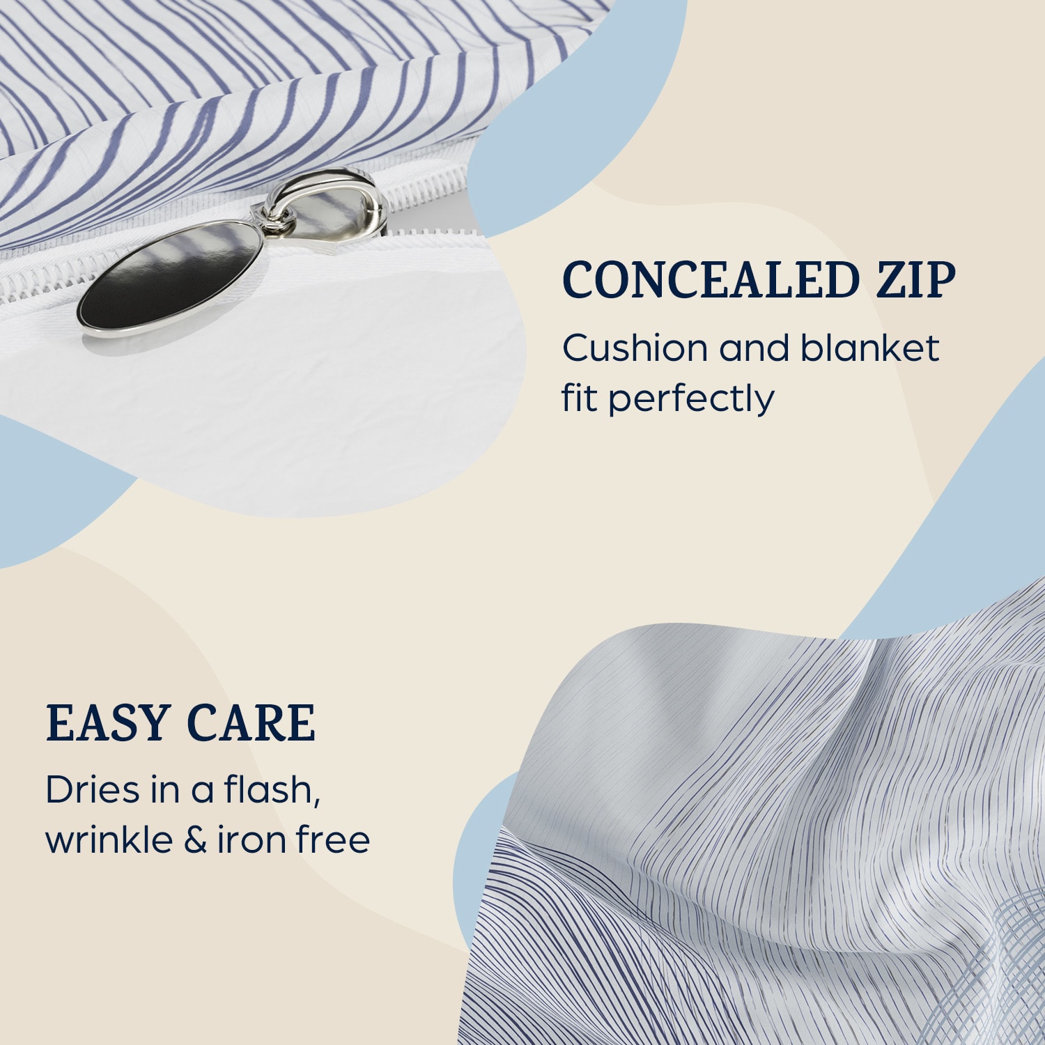 Soft Wonder Edition, posteľná bielizeň, 155x200 cm, mikrovlákno Vlny a voda