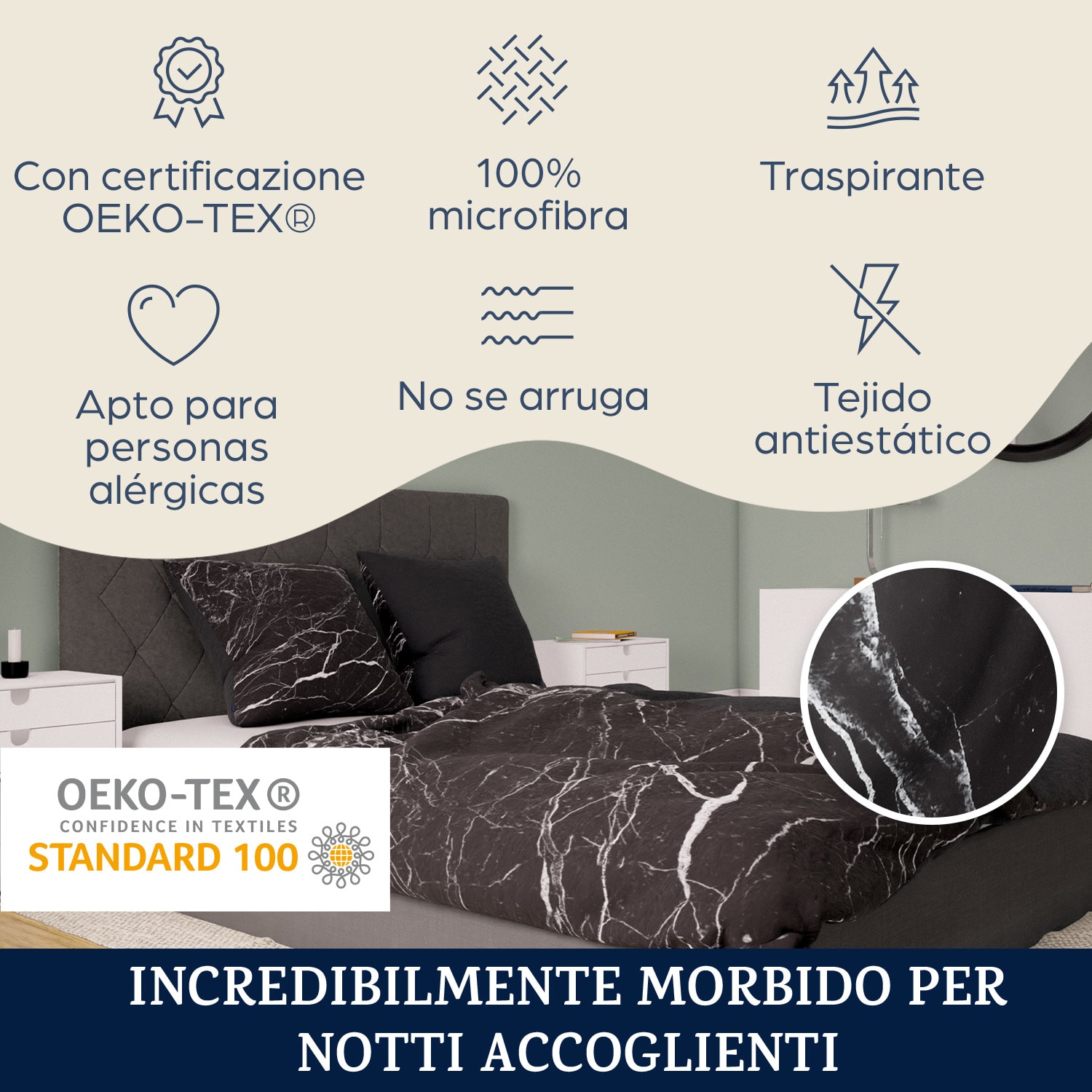 Soft Wonder-Edition - Biancheria da letto, 140 x 200 cm, microfibra Multi