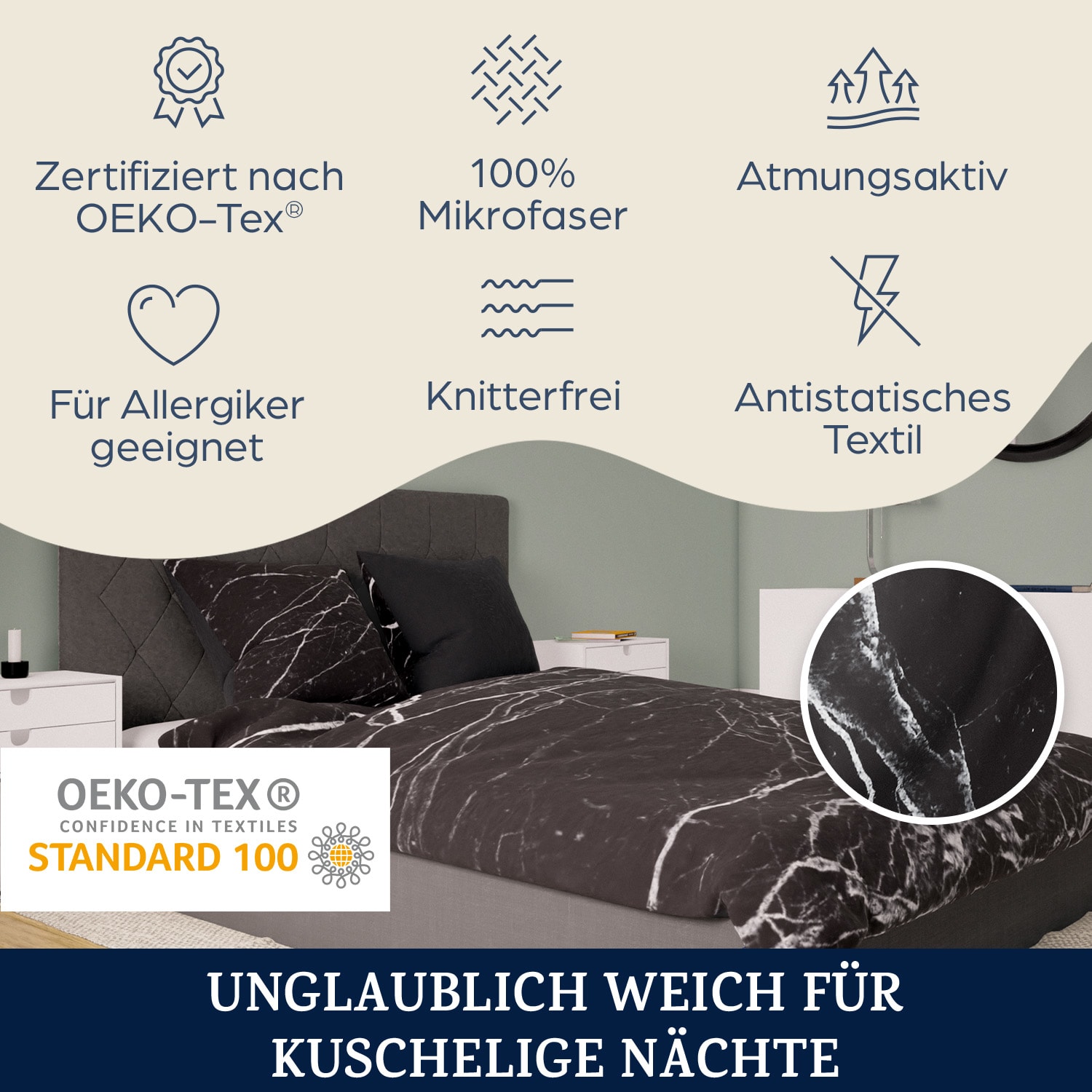 Soft Wonder-Edition Bettwäsche 200x200 cm Mikrofaser Mehrfarbig