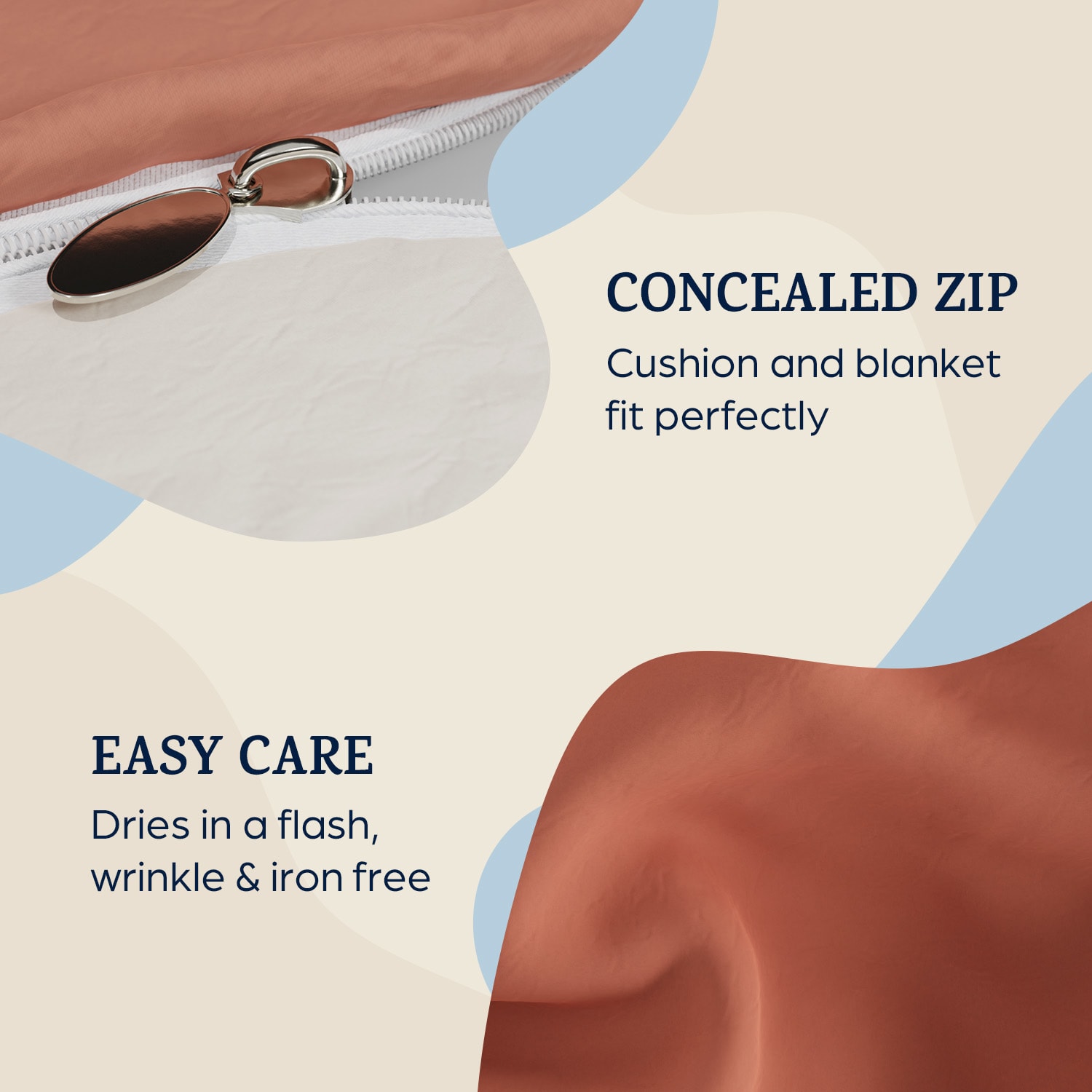 Soft Wonder-Edition, Ágyneműhuzatok, 200x200 cm, mikroszálas Égett narancs