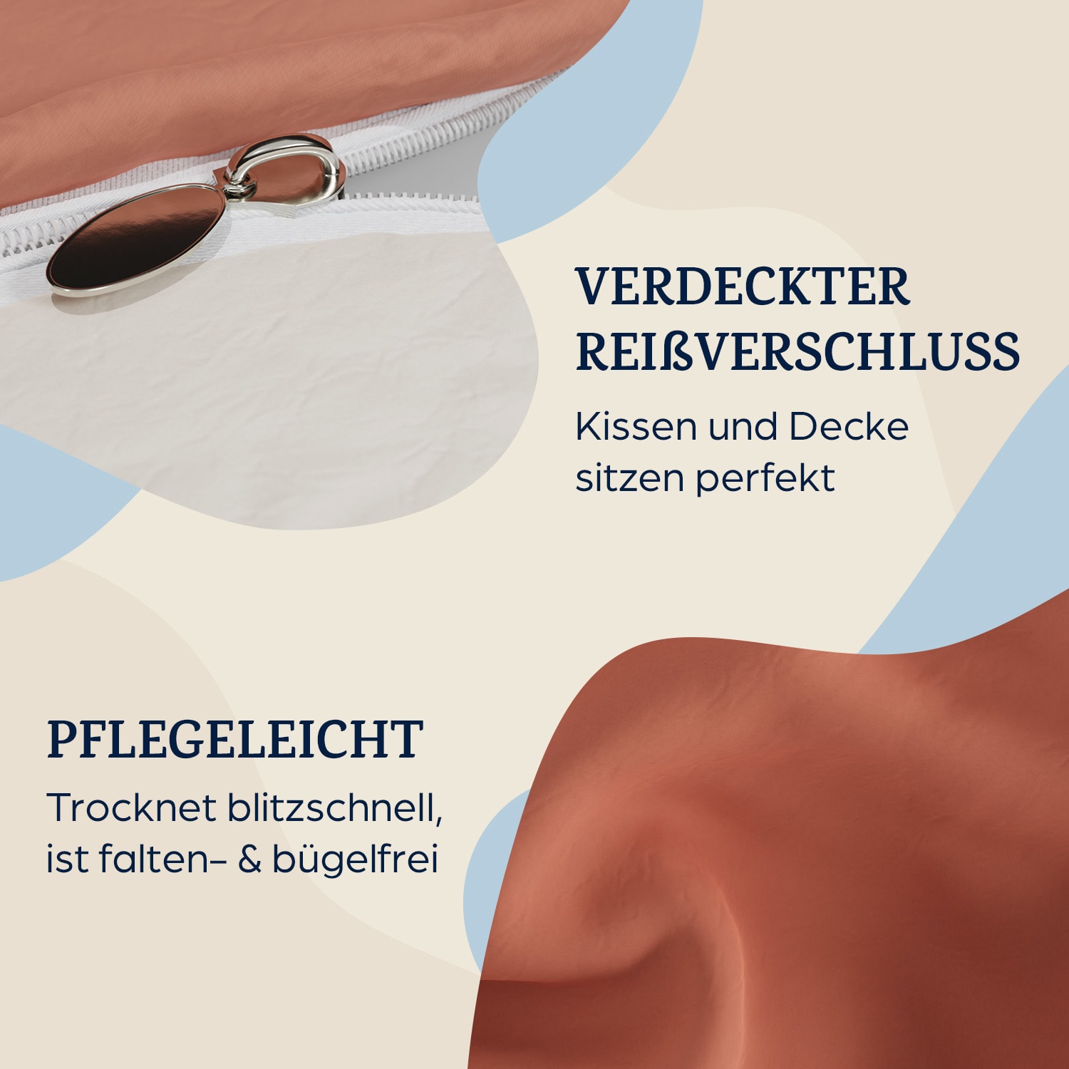 Soft Wonder-Edition Bettwäsche 240x220 cm Mikrofaser Dunkelorange