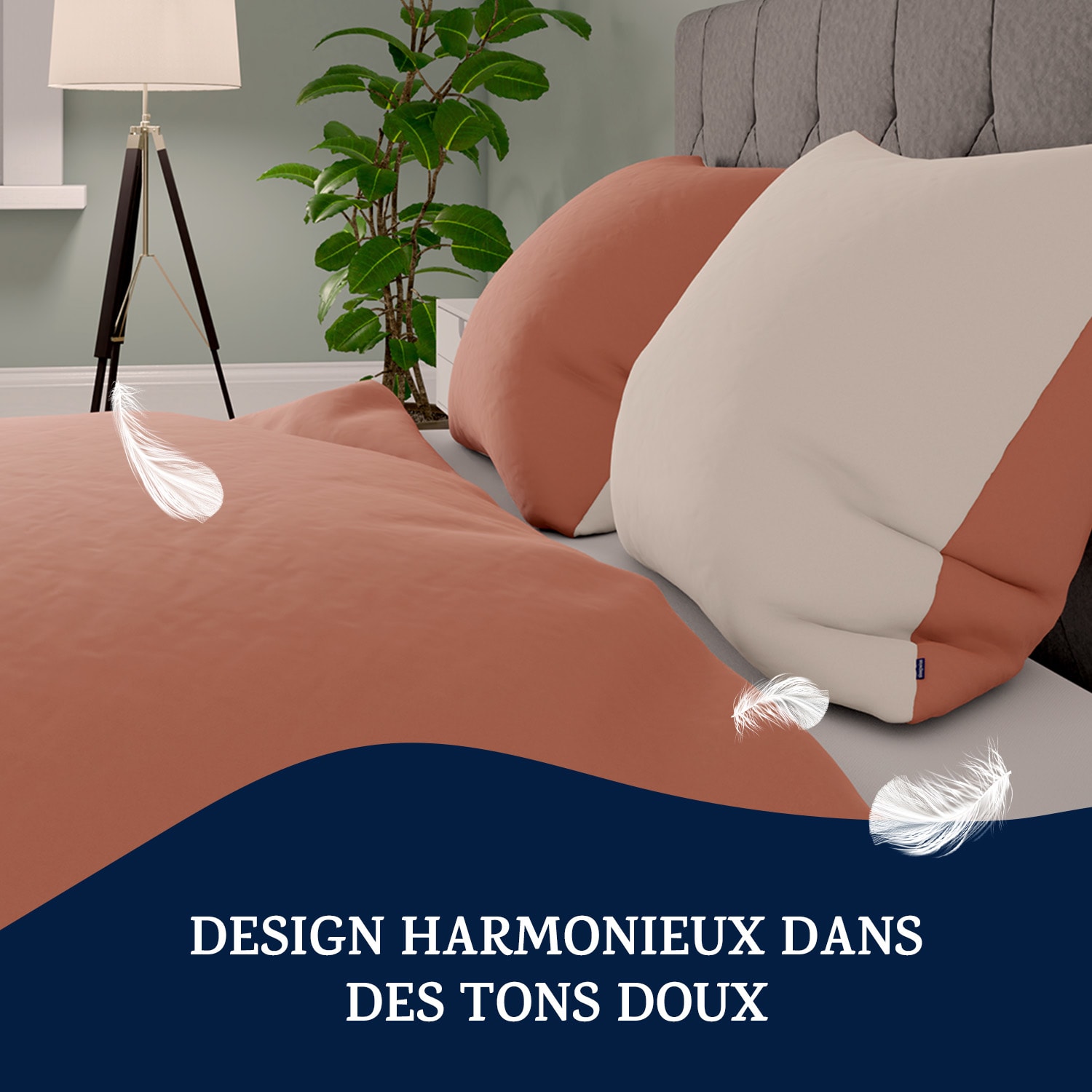 Soft Wonder Edition Parure de lit 240 x 220 cm microfibre Orange Brûlée