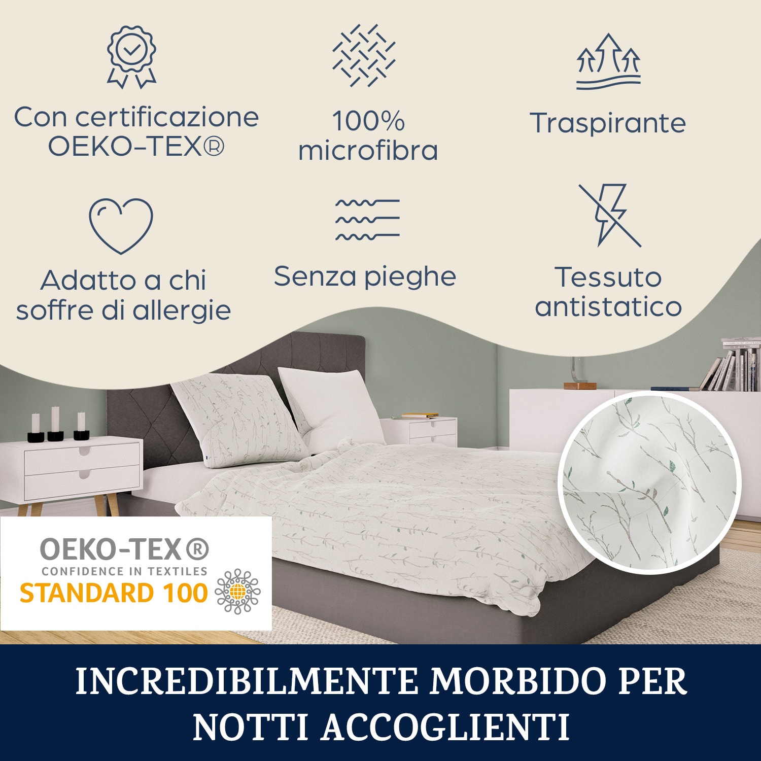 Soft Wonder-Edition - Biancheria da letto, 135 x 200 cm, microfibra 