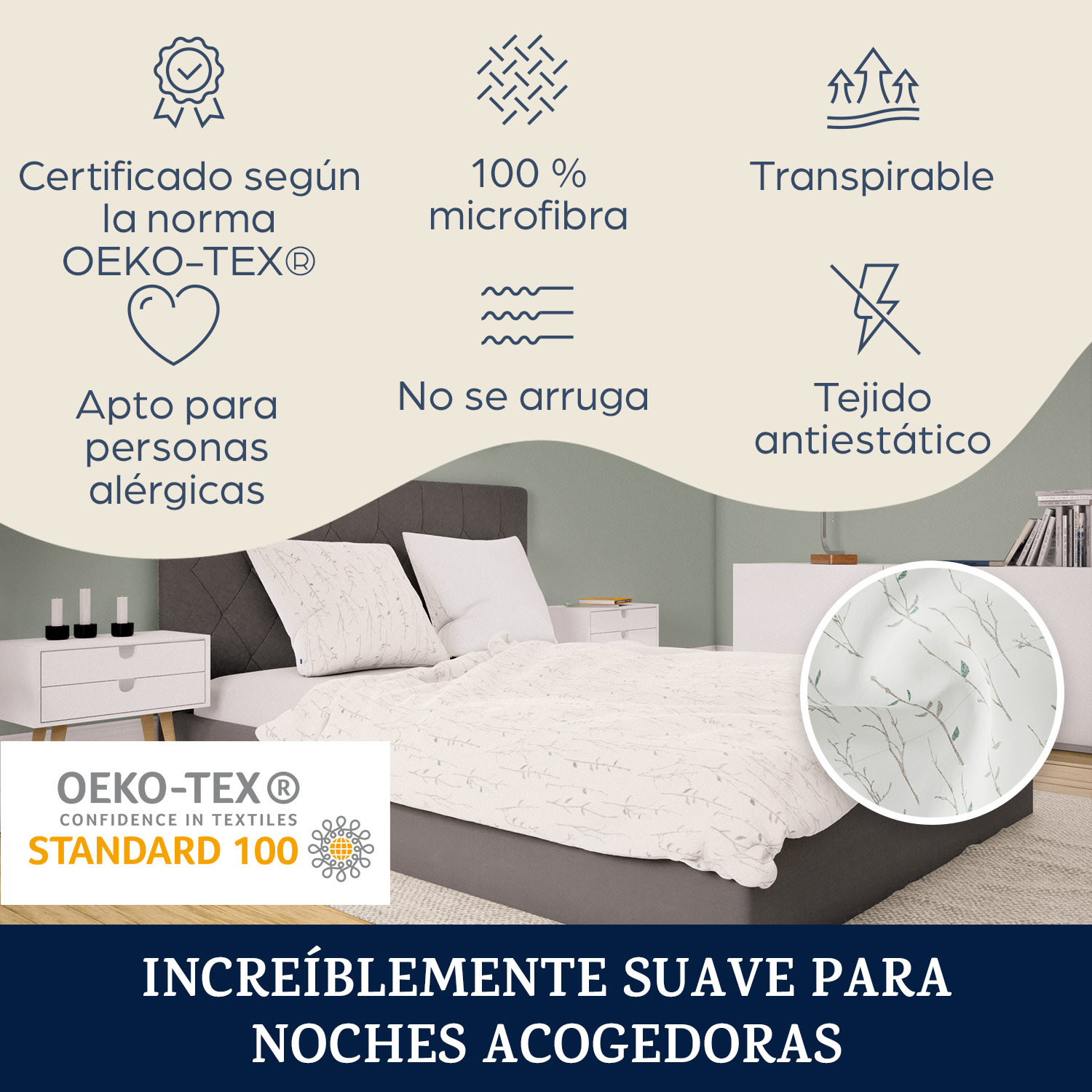 Soft Wonder-Edition Ropa de cama 200x200 cm Microfibra 
