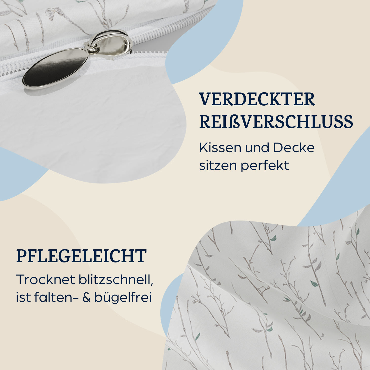 Soft Wonder-Edition Bettwäsche 200x200 cm Mikrofaser Floral