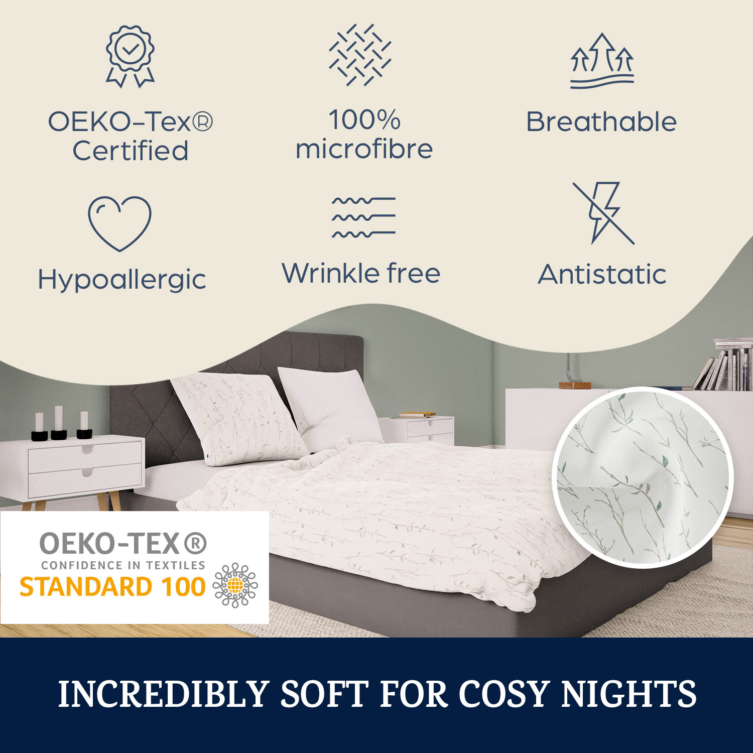 Soft Wonder-Edition, Ágyneműhuzatok, 200x200 cm, mikroszálas Floral