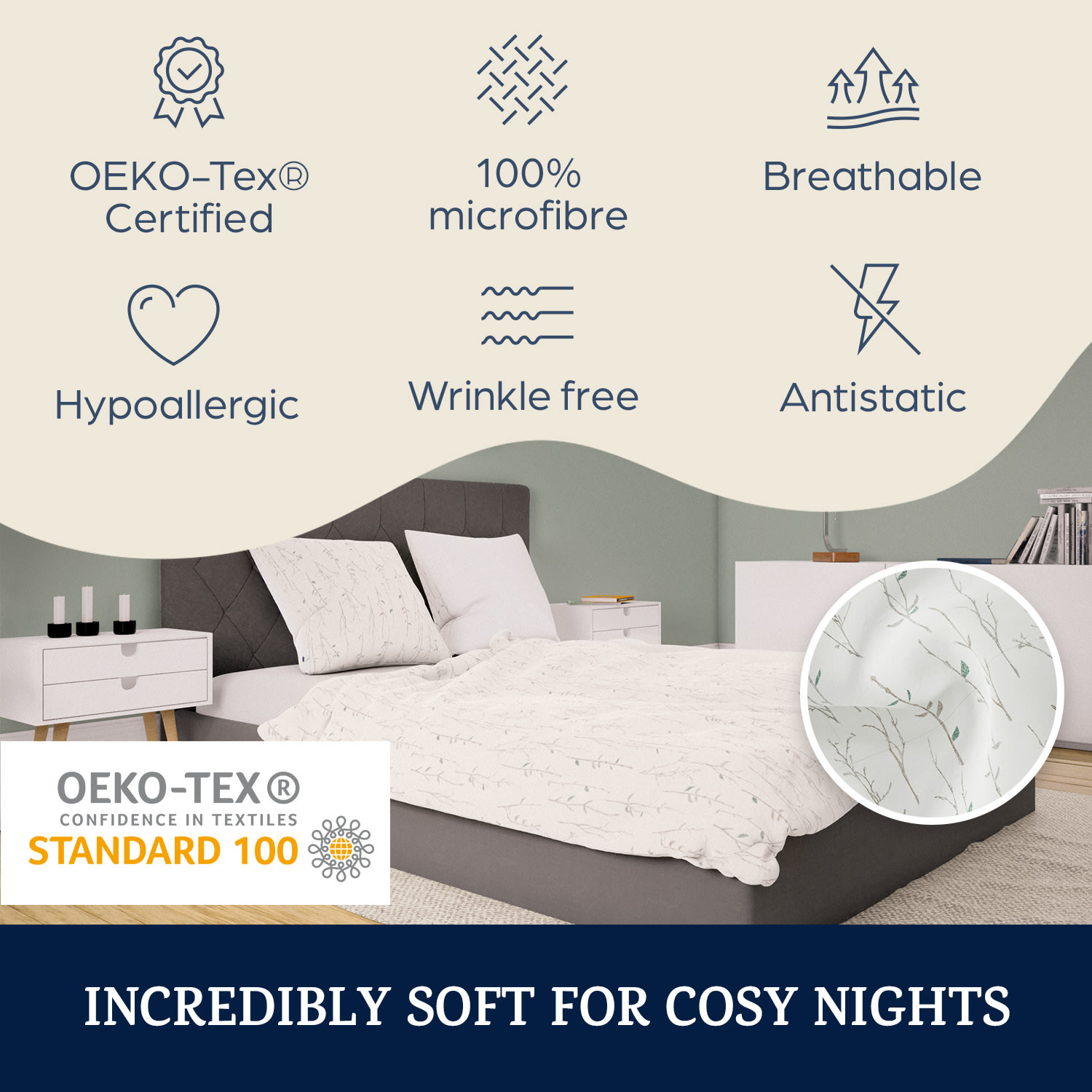 Soft Wonder Edition, posteljnina, 240 x 220 cm, mikrovlakna Floral