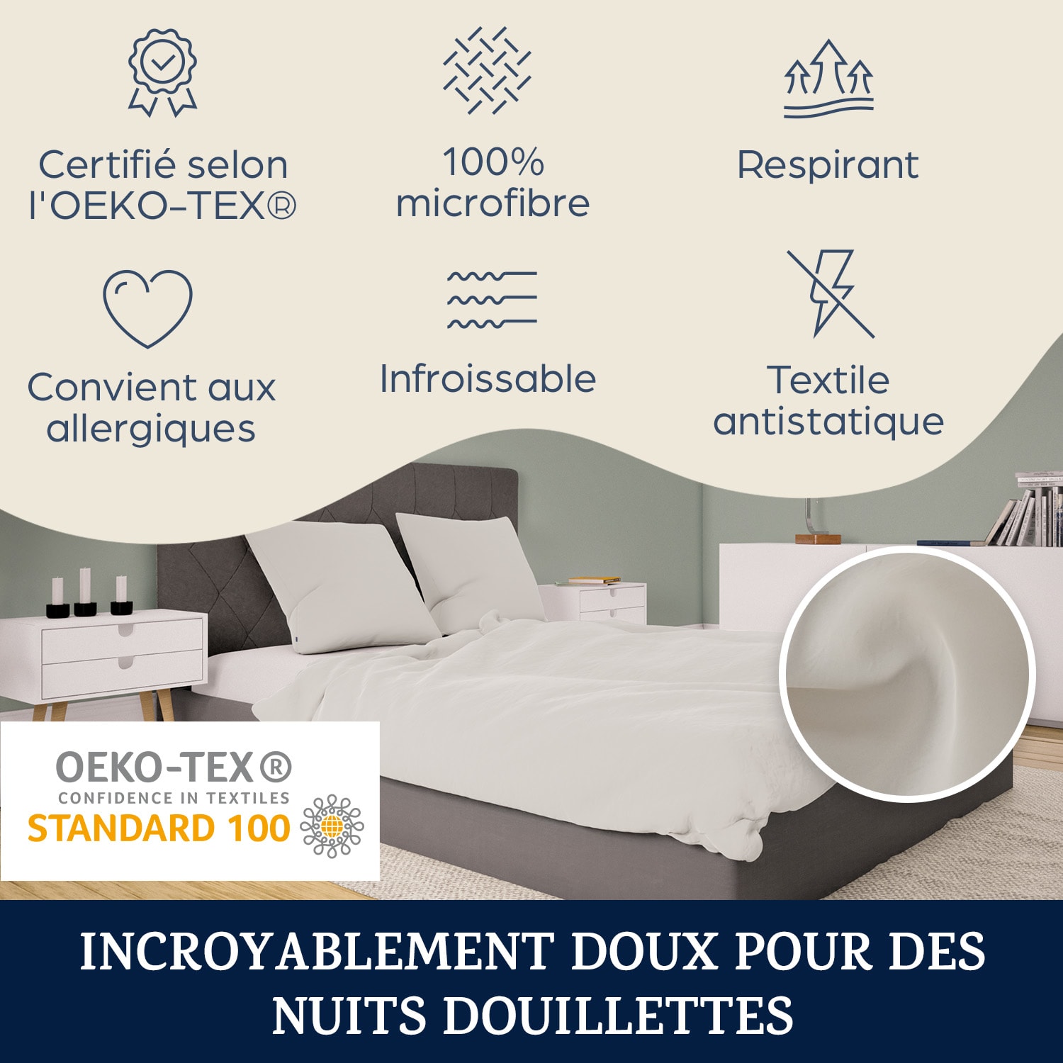 Soft Wonder Edition Parure de lit 135 x 200 cm microfibre 