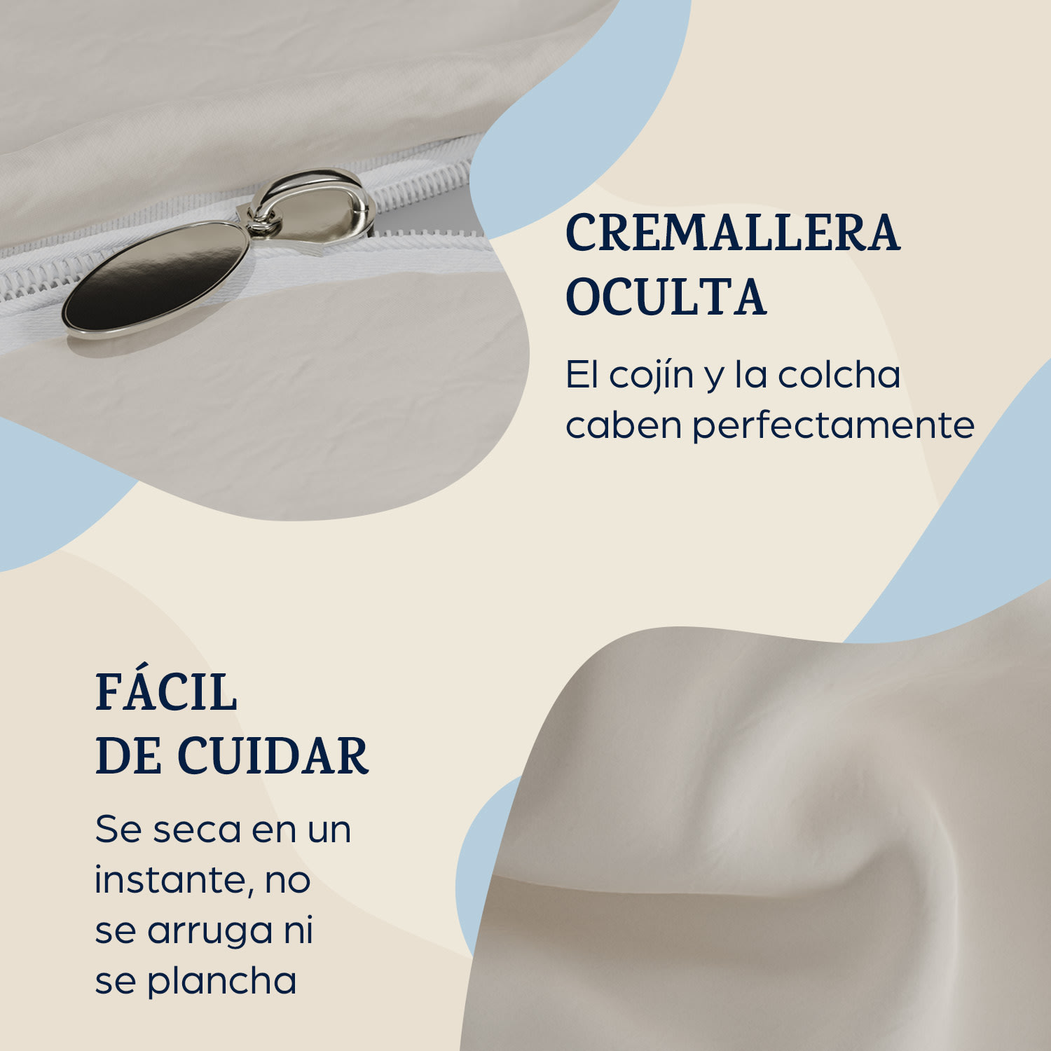 Soft Wonder-Edition Ropa de cama 155x200 cm Microfibra Arena