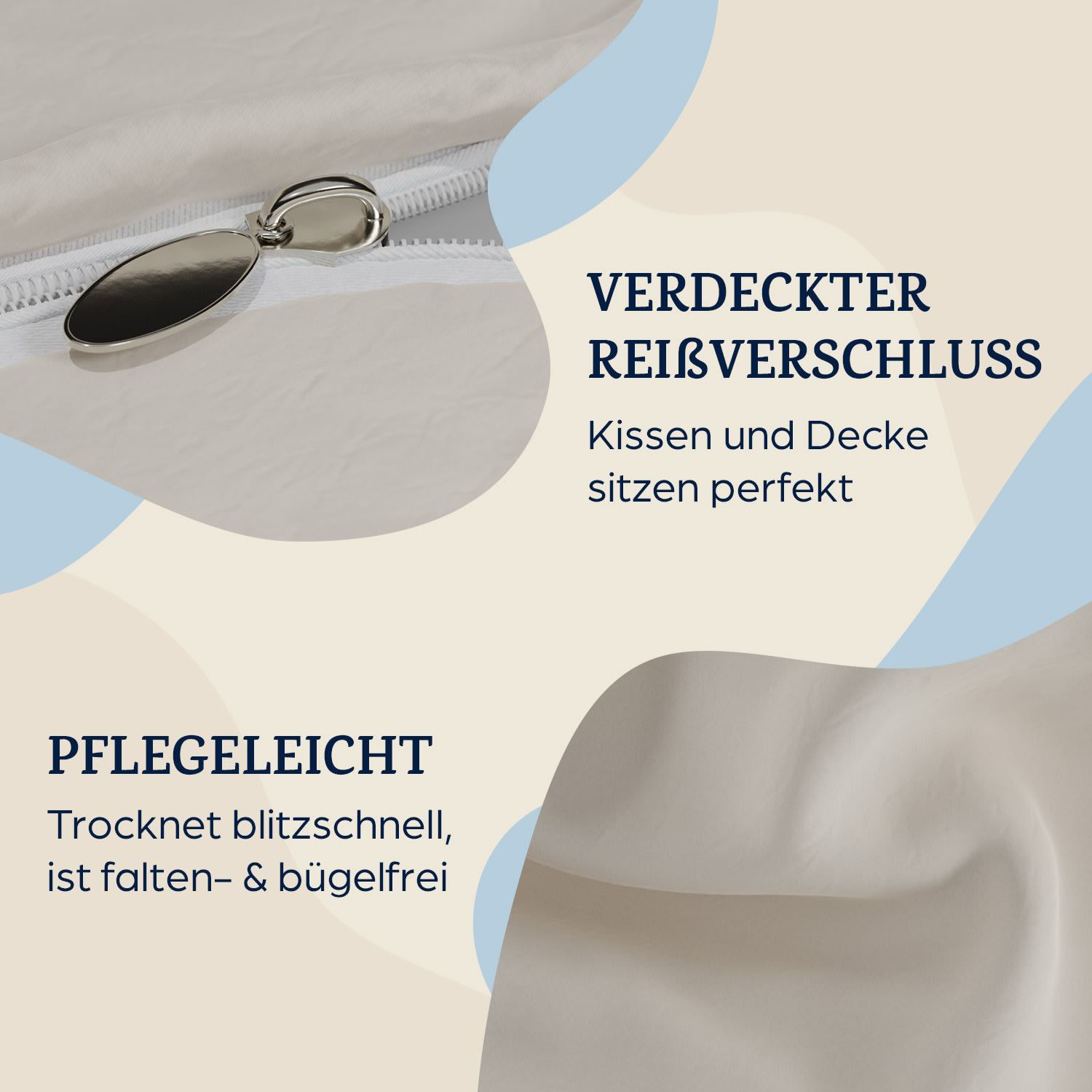 Soft Wonder-Edition - Biancheria da letto, 240 x 220 cm, microfibra Sabbia