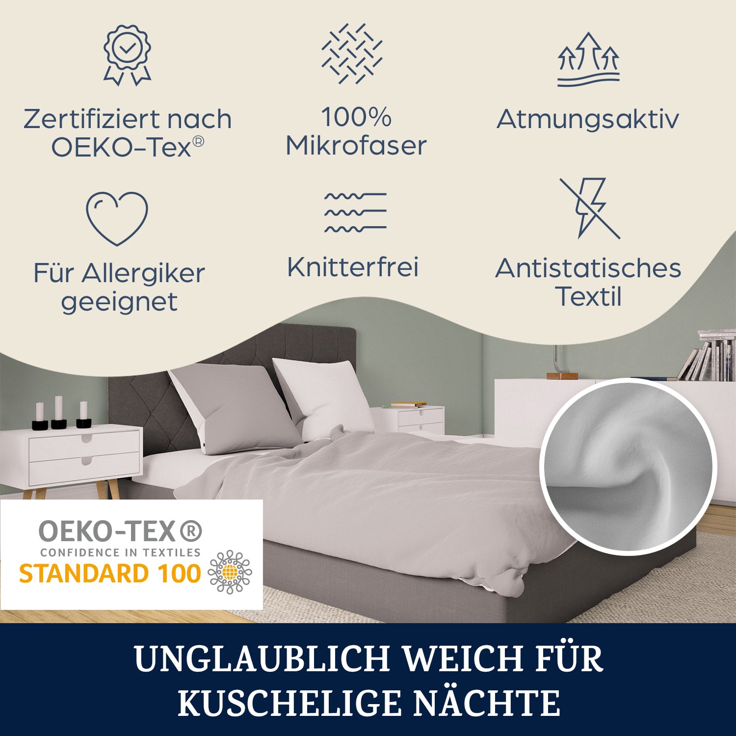 Soft Wonder-Edition Bettwäsche 140x200 cm Mikrofaser 