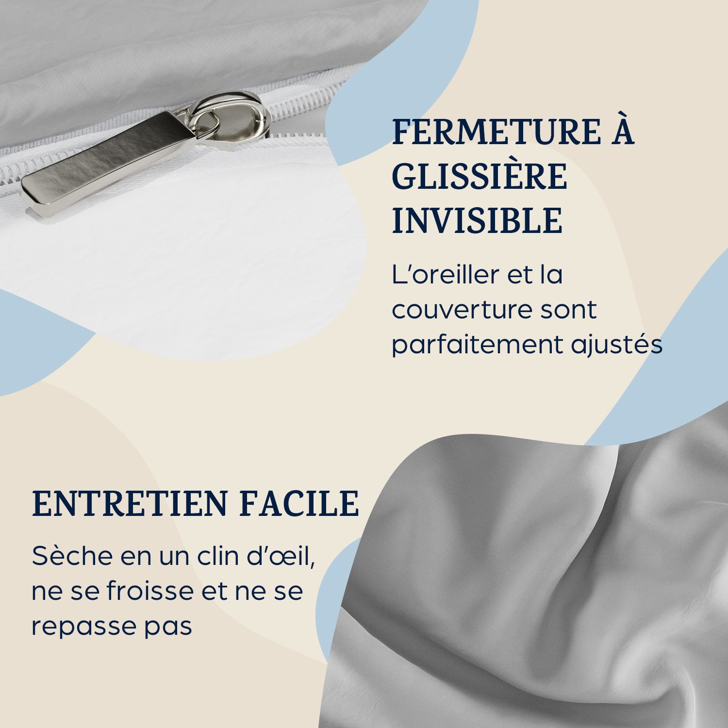 Soft Wonder Edition Parure de lit 140 x 200 cm microfibre Gris Moyen