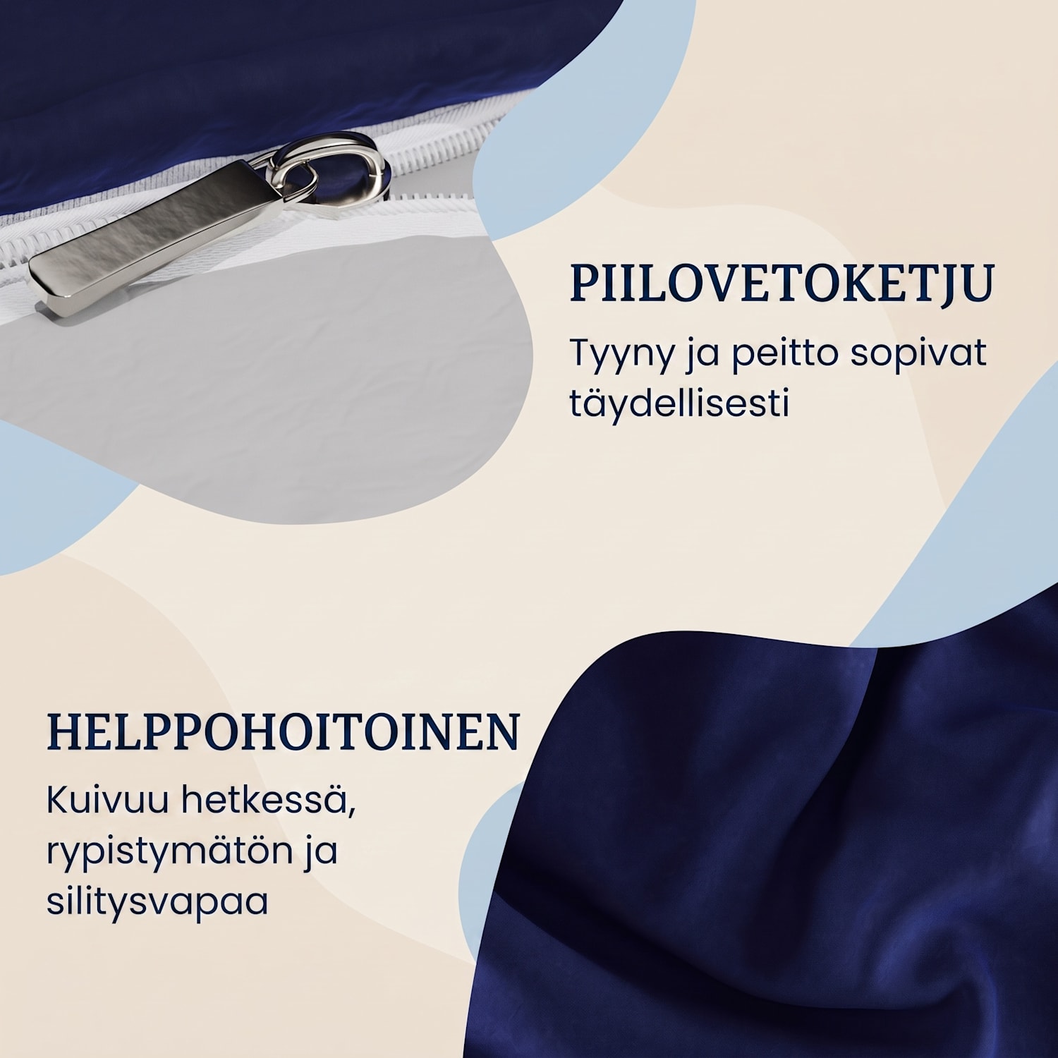 Soft Wonder Edition vuodevaatteet 140 x 200 cm mikrokuitu Sininen Valtameri