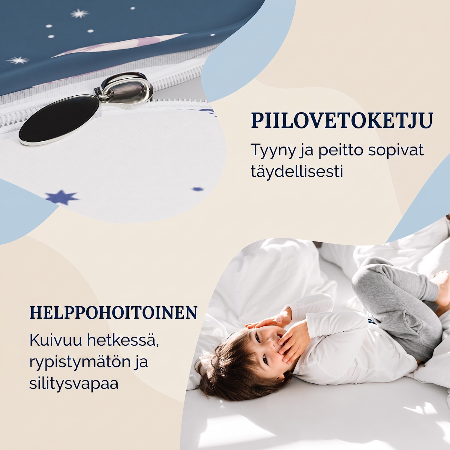 Soft Wonder Kids Edition vuodevaatteet 135 x 200 cm 80 x 80 cm hengittävä mikrokuitu 135 x 200 cm / 80 x 80 cm | planeetta