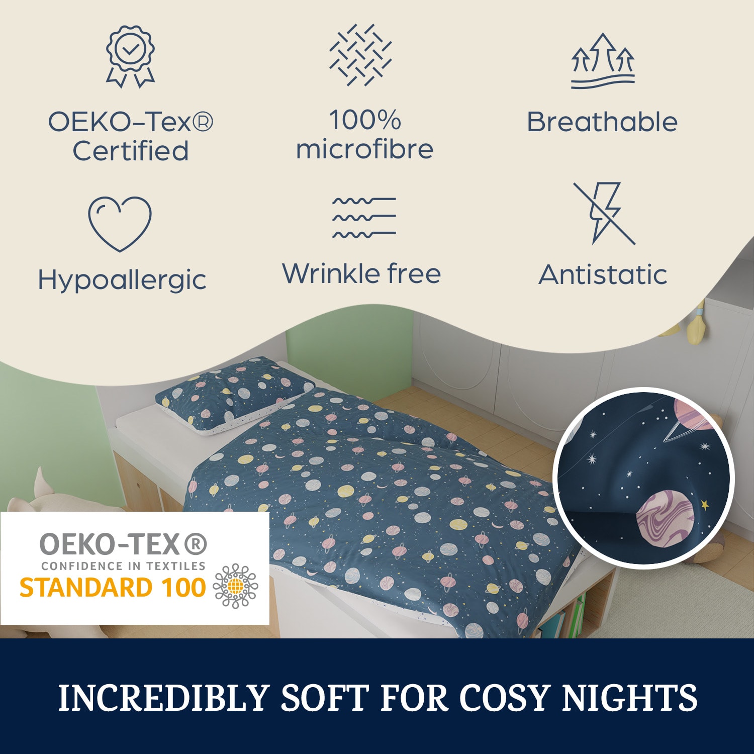 Soft Wonder Kids Edition Bedding 135 x 200 cm 50 x 75 cm breathable microfibre 135 x 200 cm / 50 x 75 cm | Multi