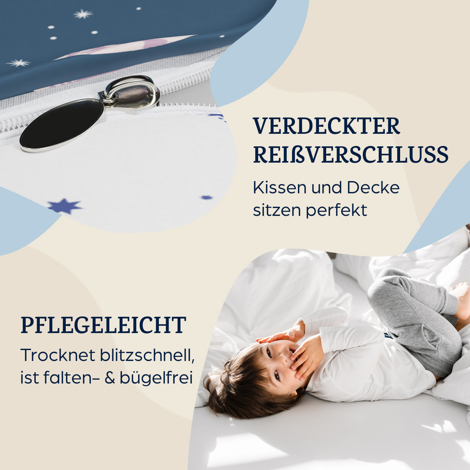 Soft Wonder Kids-Edition Bettwäsche 140 x 200 cm 65 x 65 cm atmungsaktiv Mikrofaser 140 x 200 cm / 65 x 65 cm | Planet