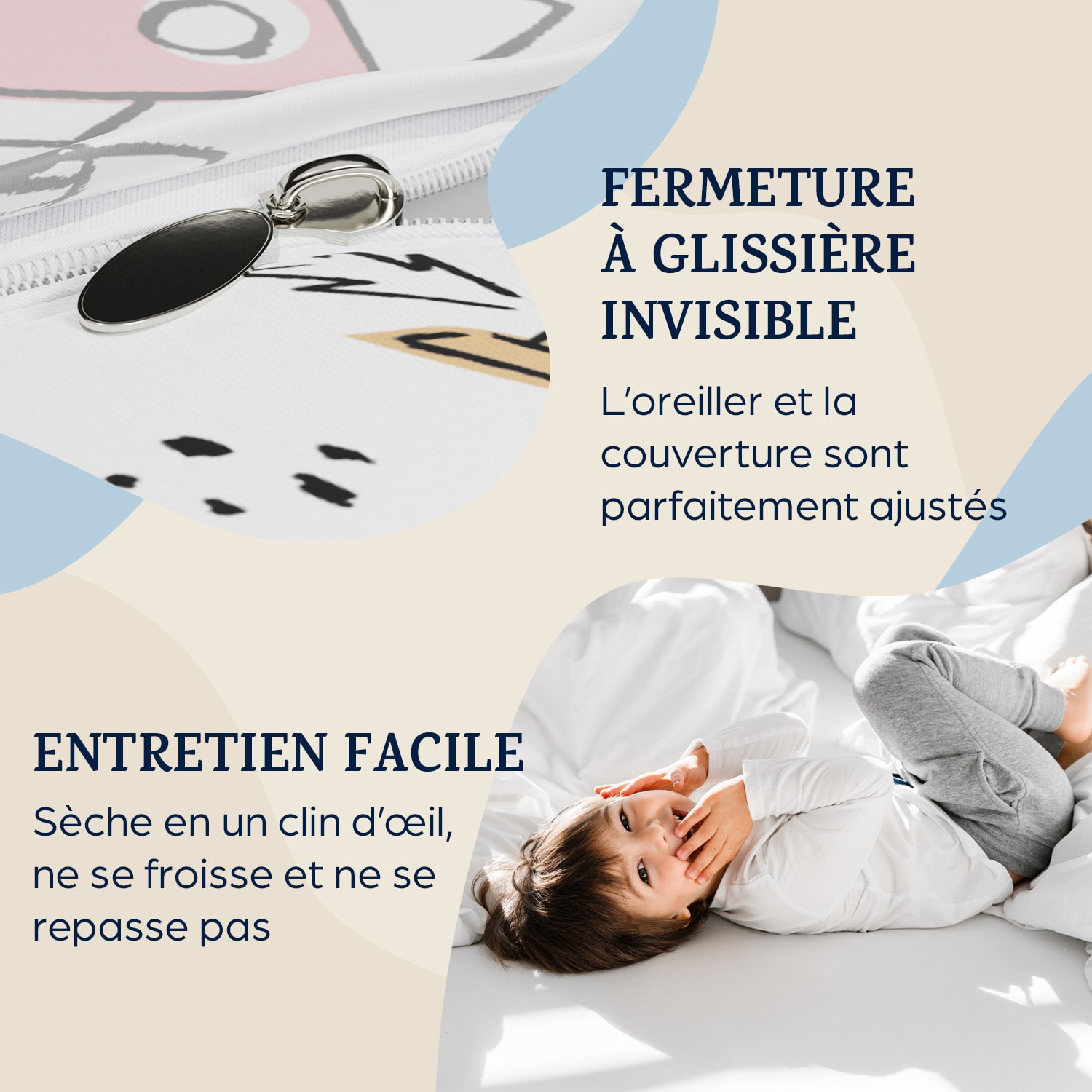 Soft Wonder Kids-Edition Parure de lit 100 x 135 cm 40 x 60 cm microfibre respirante 100 x 135 cm / 40 x 60 cm | astronaute