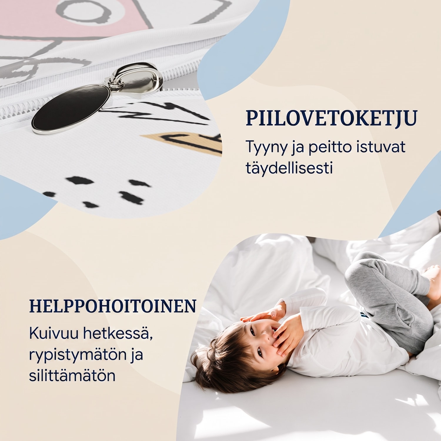Soft Wonder Kids Edition vuodevaatteet 135 x 200 cm 80 x 80 cm hengittävä mikrokuitu 135 x 200 cm / 80 x 80 cm | Multi