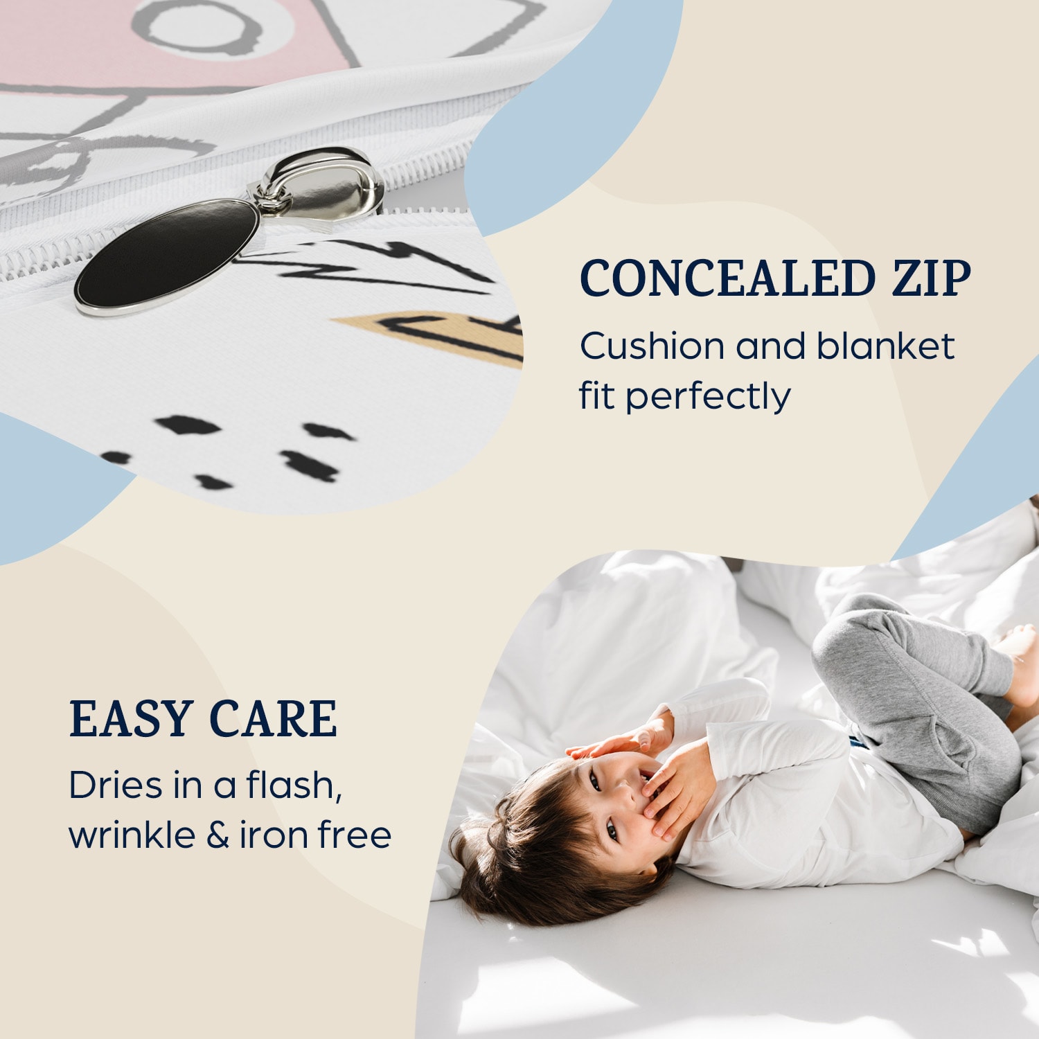 Soft Wonder Kids Edition Bedding 135 x 200 cm 80 x 80 cm breathable microfibre 135 x 200 cm / 80 x 80 cm | Multi