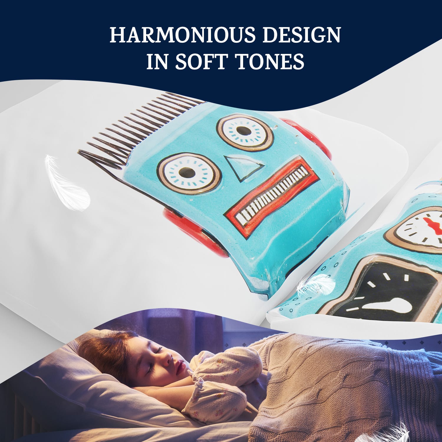Soft Wonder Kids Edition Bedding 100 x 135 cm 40 x 60 cm breathable microfibre 100 x 135 cm / 40 x 60 cm | robot