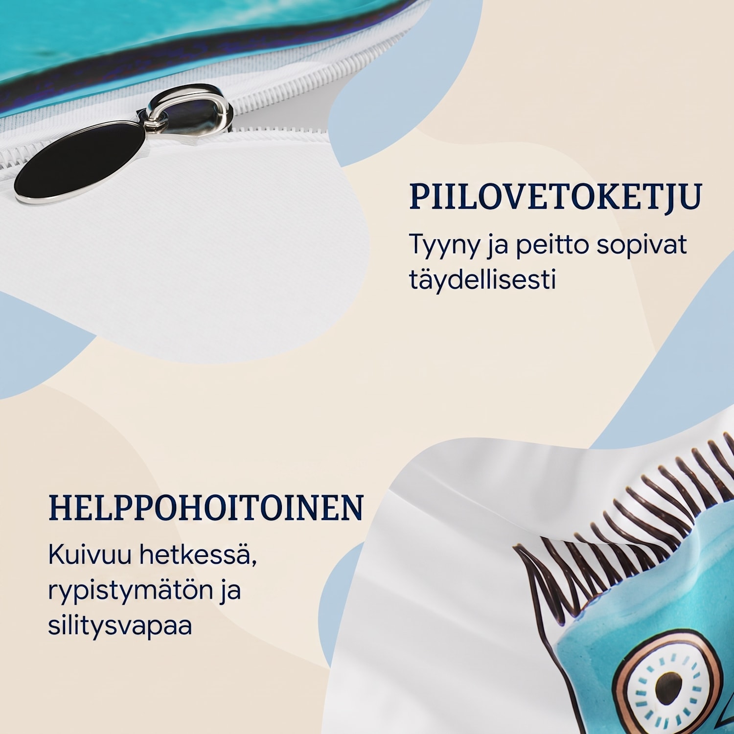 Soft Wonder Kids Edition vuodevaatteet 135 x 200 cm 80 x 80 cm hengittävä mikrokuitu 135 x 200 cm / 80 x 80 cm | robotti