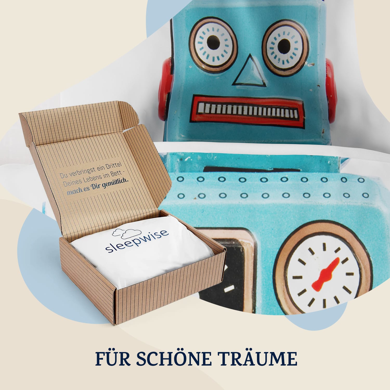 Soft Wonder Kids-Edition Bettwäsche 135 x 200 cm 50 x 75 cm atmungsaktiv Mikrofaser 135 x 200 cm / 50 x 75 cm | Roboter