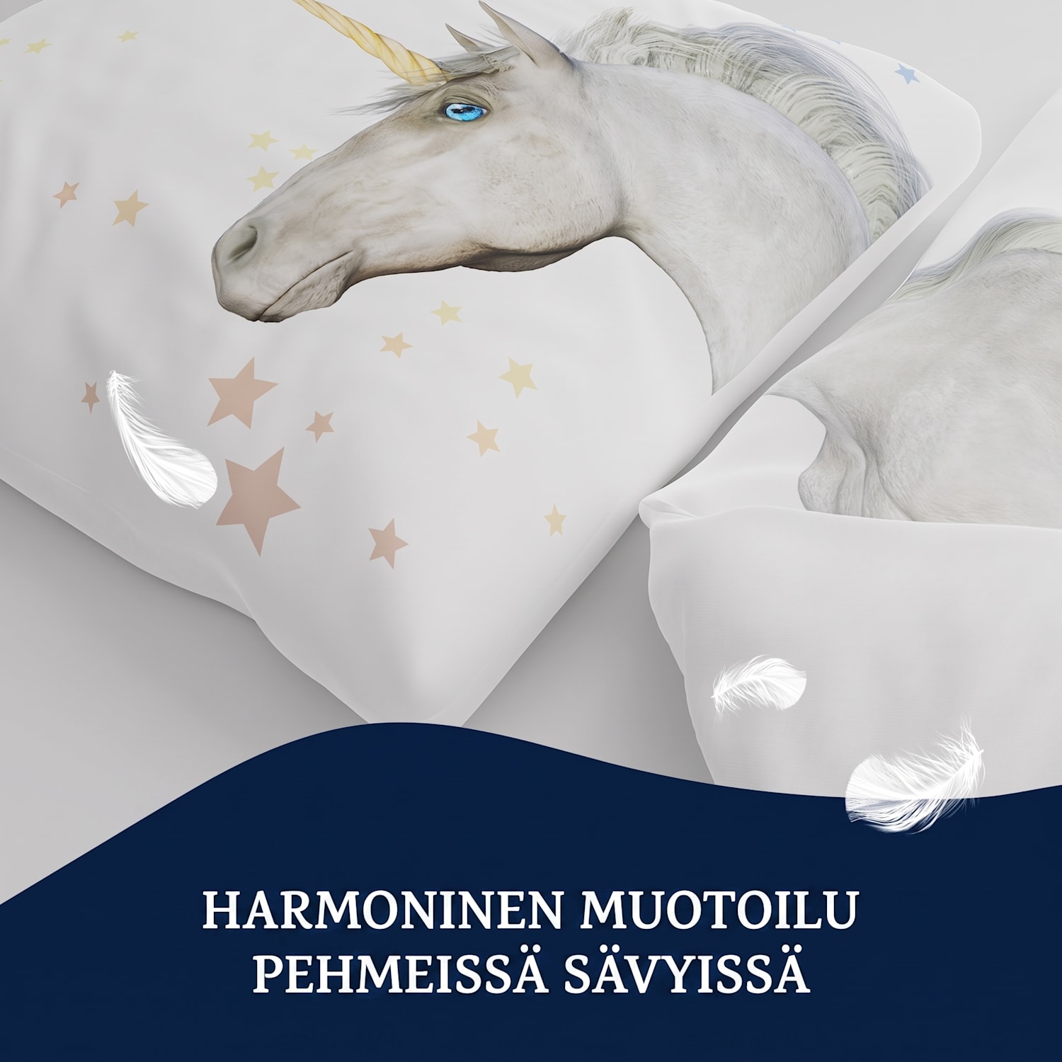 Soft Wonder Kids Edition vuodevaatteet 135 x 200 cm 80 x 80 cm hengittävä mikrokuitu 135 x 200 cm / 80 x 80 cm | Unicorn