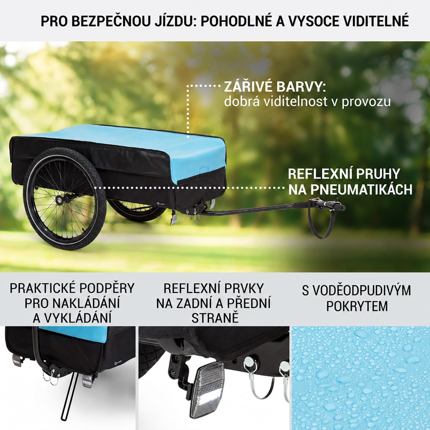 Companion, nákladní přívěs, L, 40 kg/50 litrů, přívěs na kolo, ruční vozík, 16 velké | Sportovní modrá