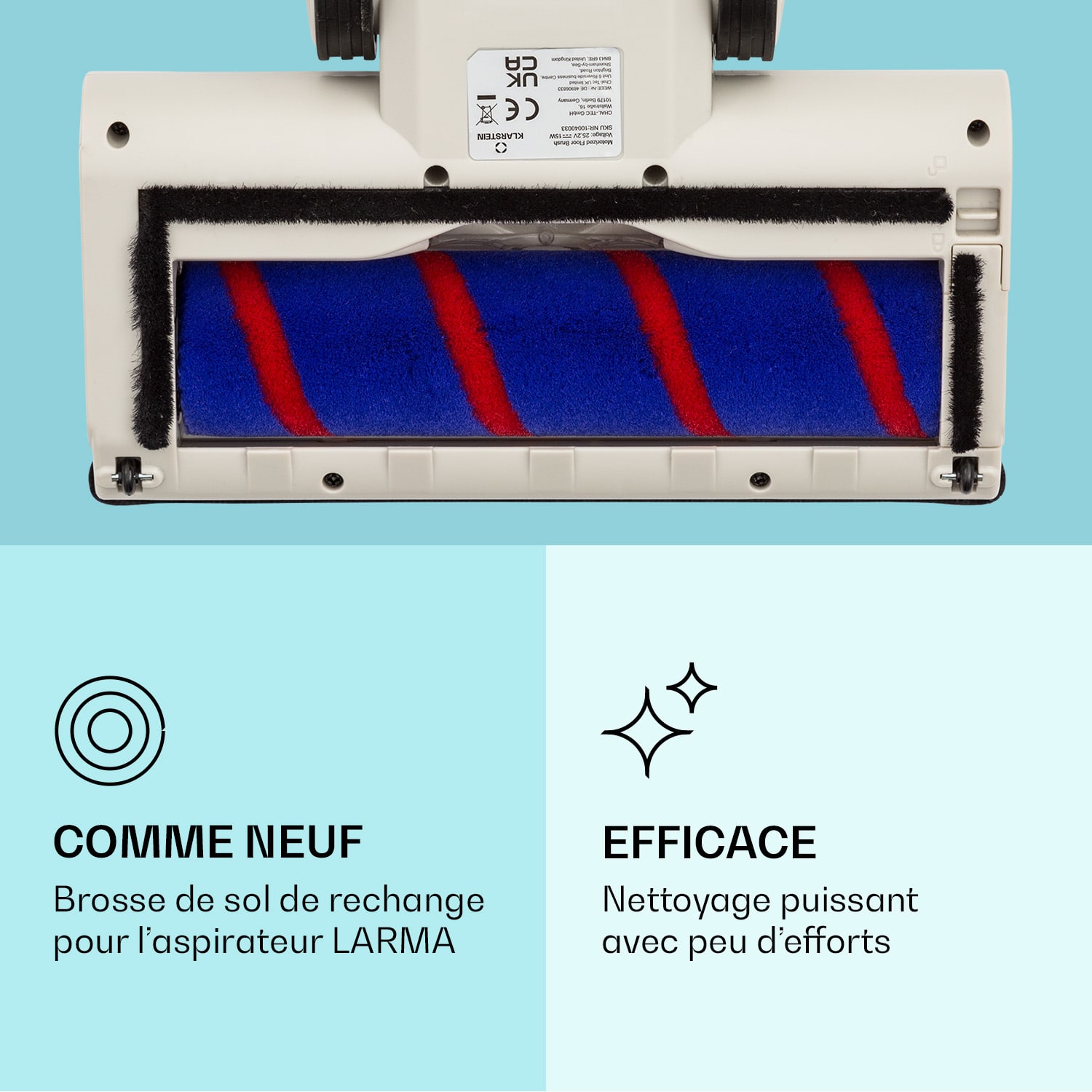 Brosse à sol de rechange pour aspirateur LARMA Brosse à poussière pour sol dur