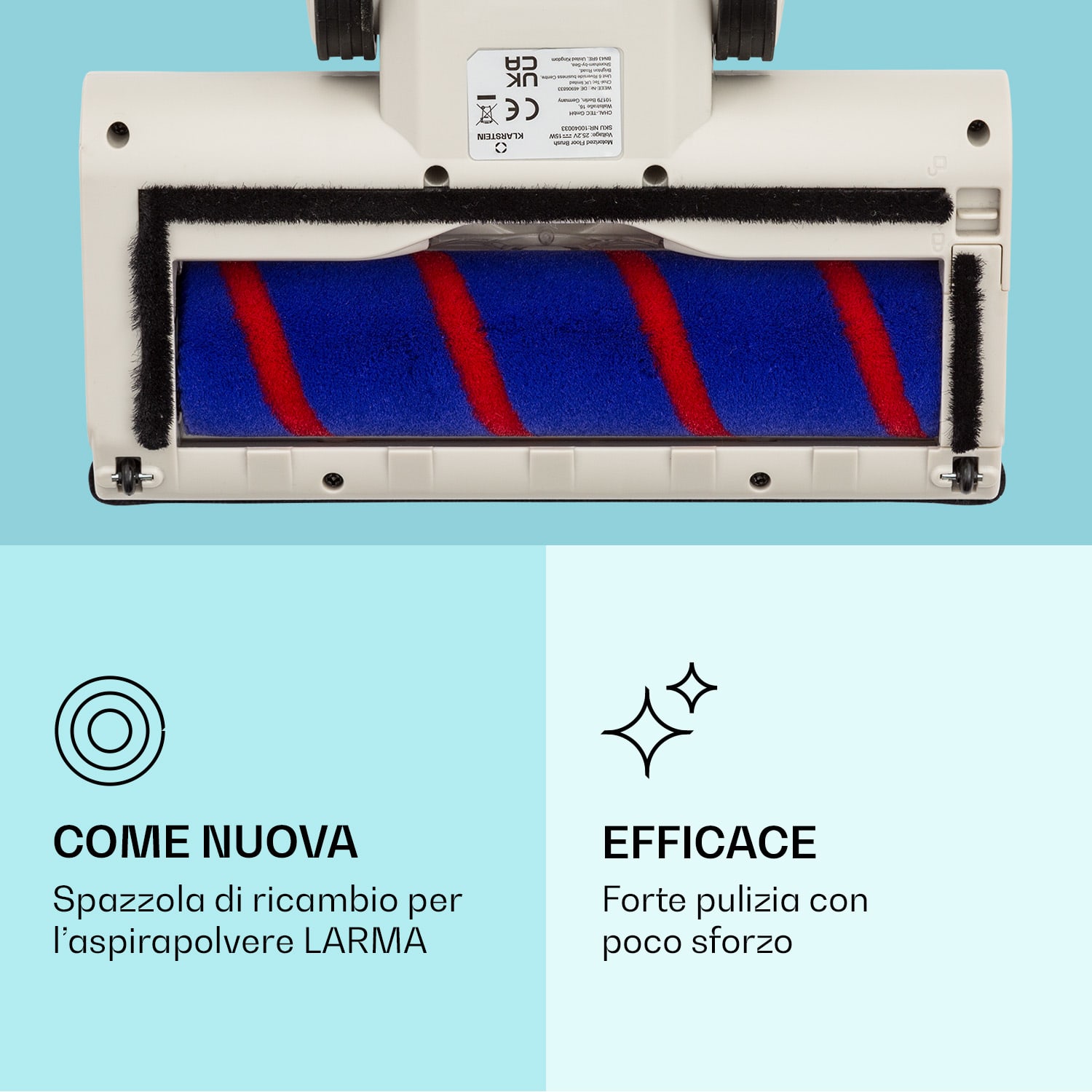 LARMA aspirapolvere, spazzola di ricambio per pavimenti, spazzola per pavimenti duri 