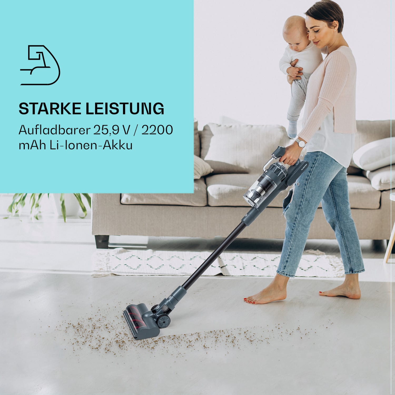 LARMA Staubsauger Ersatzakku 25,9V/2200 mAh Anthrazit