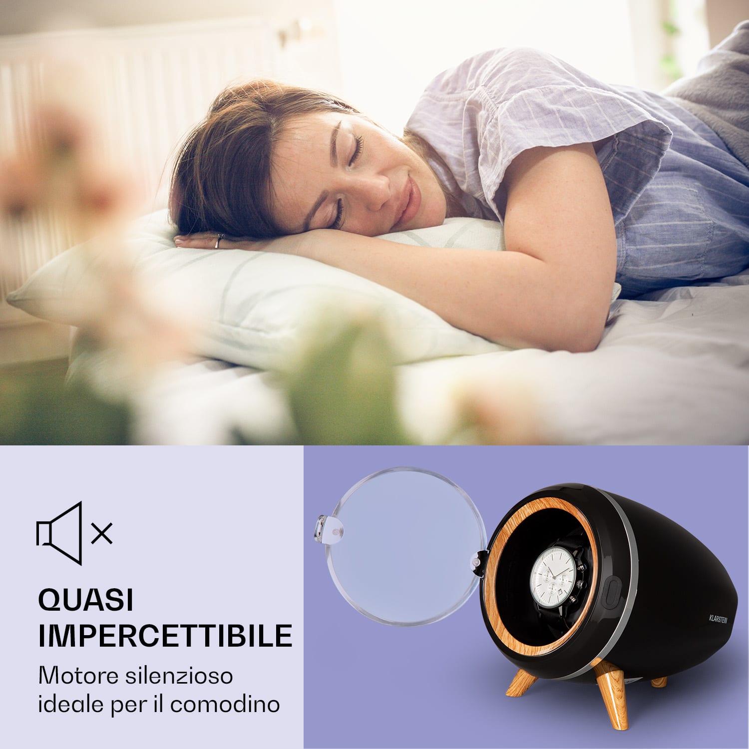 Sindelfingen Portaorologi rotante Destra-Sinistra 1 Orologio Nero Nero | Marrone