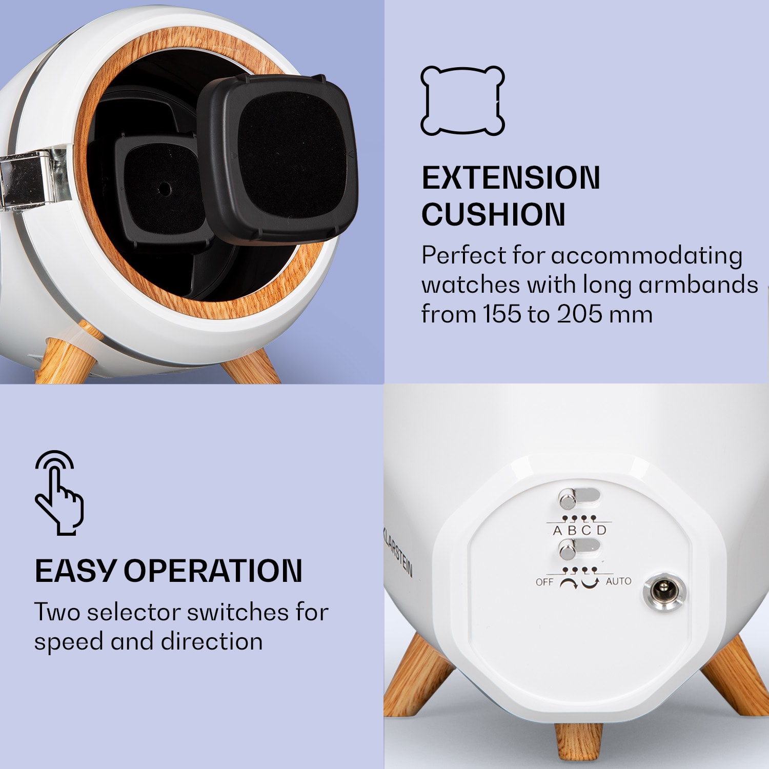 Sindelfingen, naťahovač na hodinky, chod vľavo-vpravo, 1 hodinky Biela | Hnedá